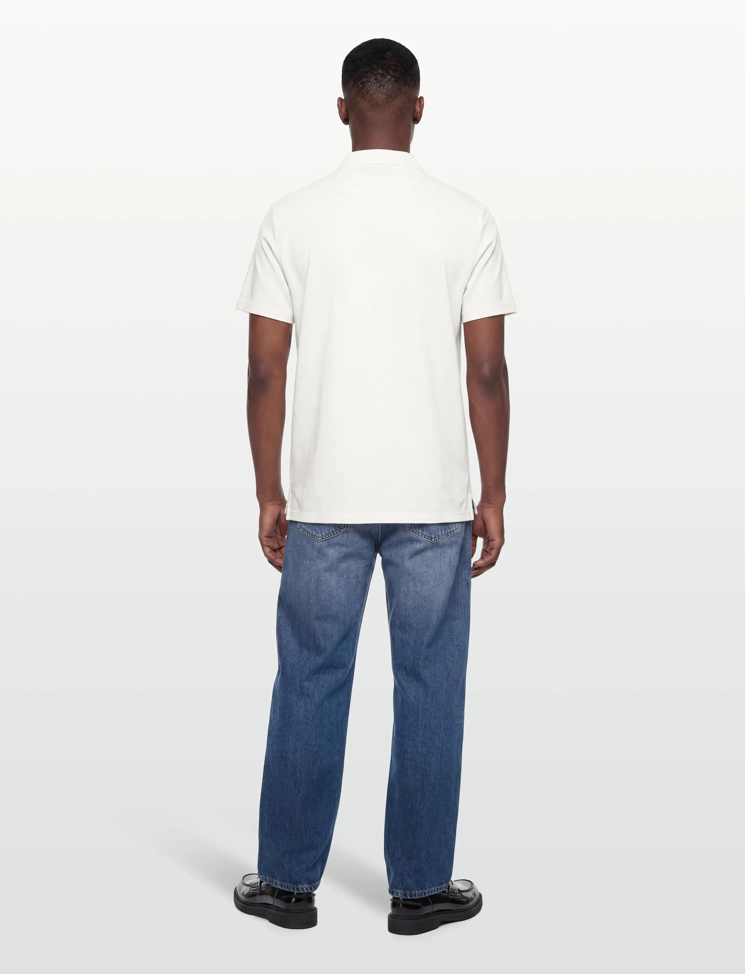 Morris - Dylan Piqué Shirt - short-sleeved polos - off white - 4