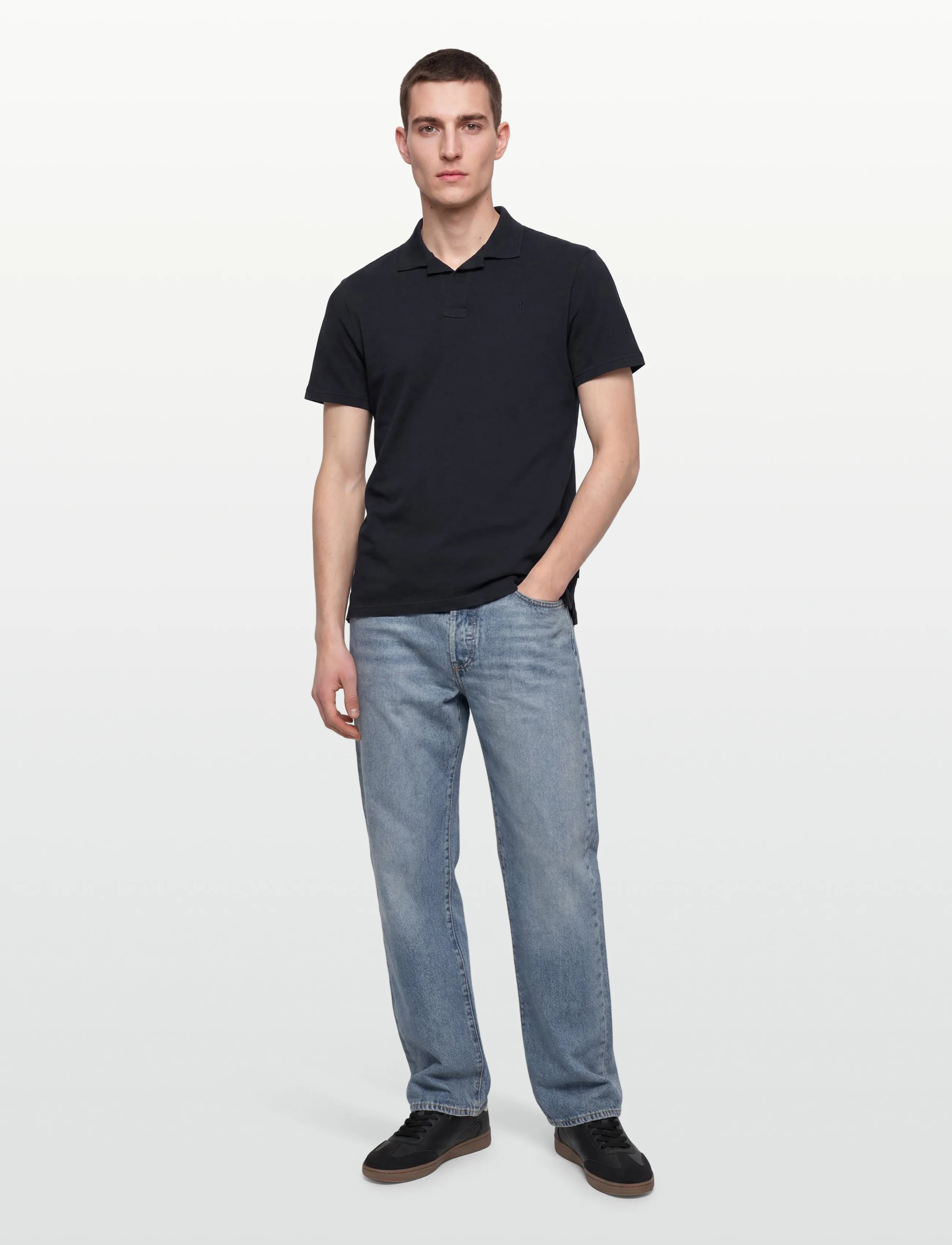 Morris Dylan Piqué Shirt, XXL, Navy, Poloer > Kortærmede, Herre