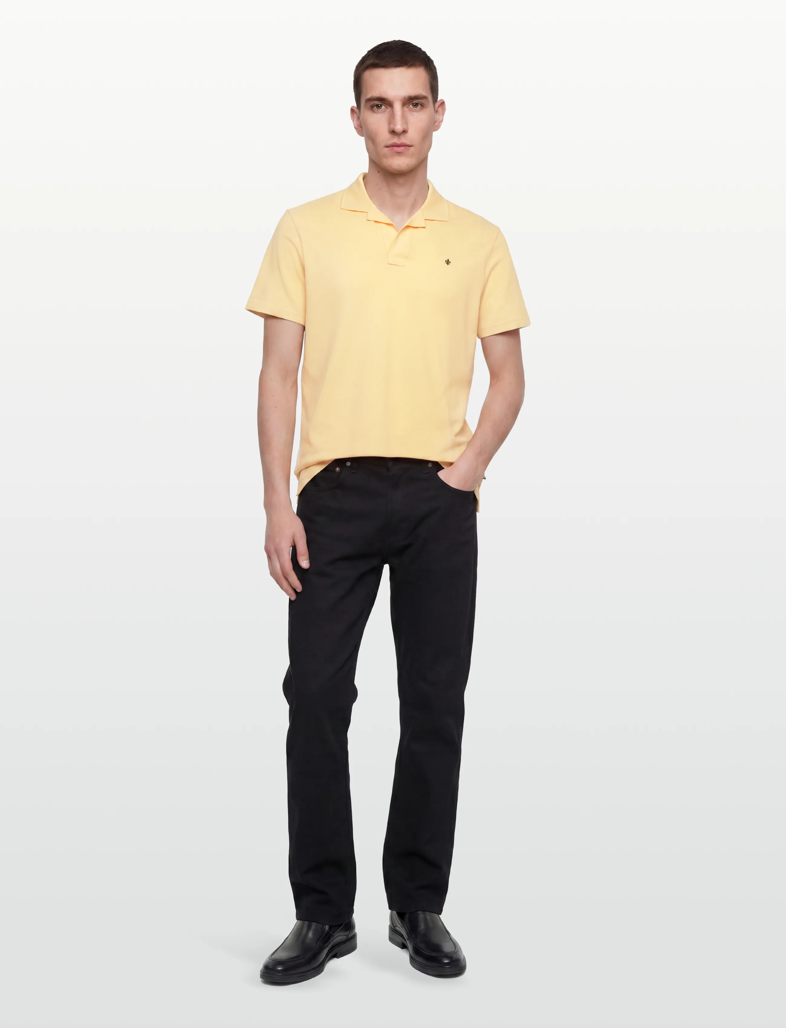 Morris Dylan Piqué Shirt, Mænd, Kortærmet Piqué Poloshirt, Gul, Str: M
