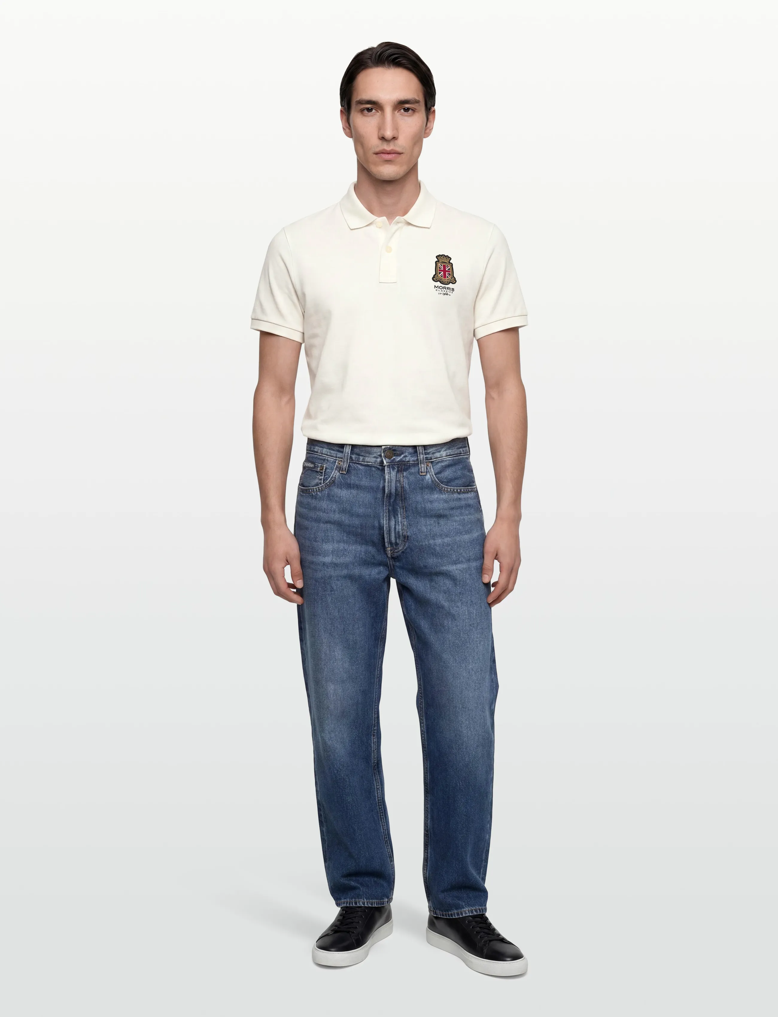 Morris Barton Piqué Shirt, XL, Cream, Poloer > Kortærmede, Herre
