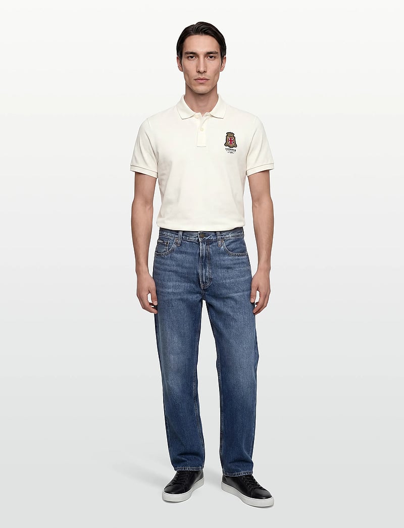 Morris - Barton Piqué Shirt - kortærmede poloer - off white - 0