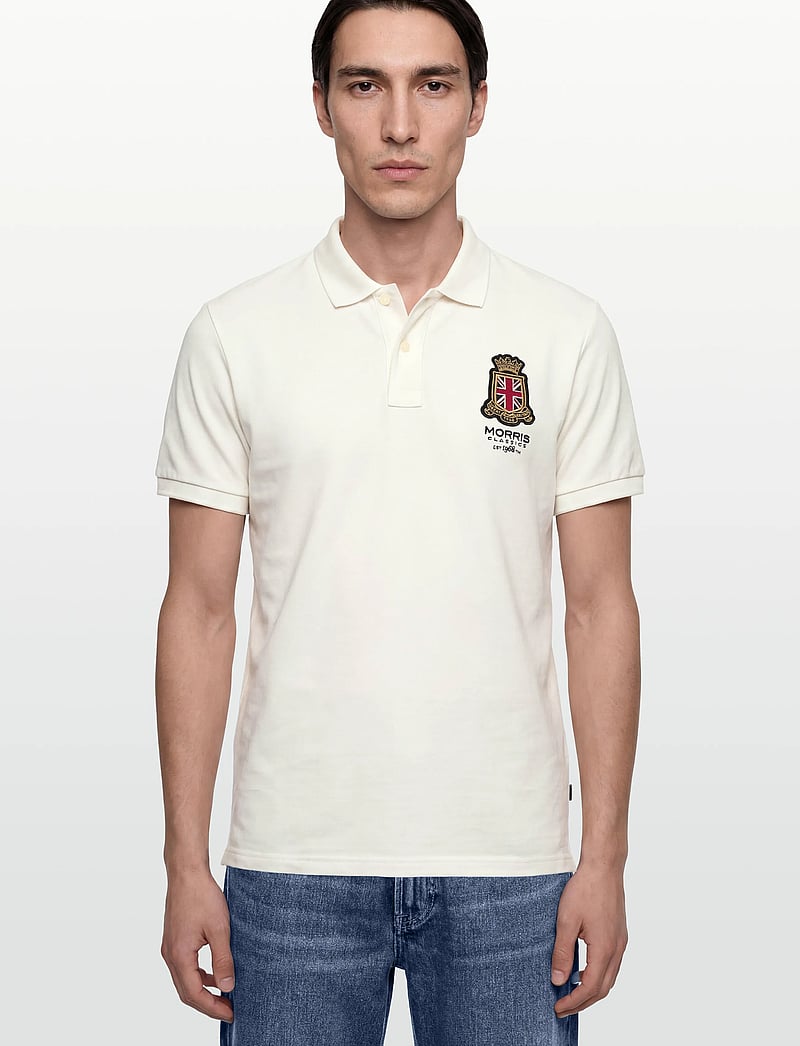 Morris - Barton Piqué Shirt - kortærmede poloer - off white - 3