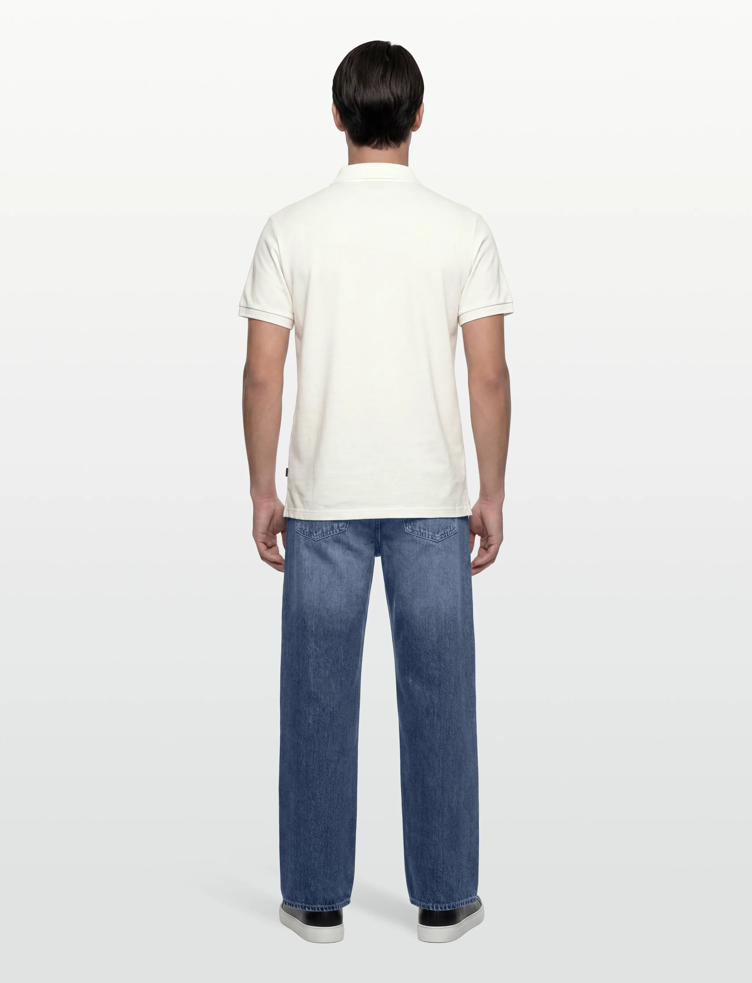 Morris - Barton Piqué Shirt - short-sleeved polos - off white - 4