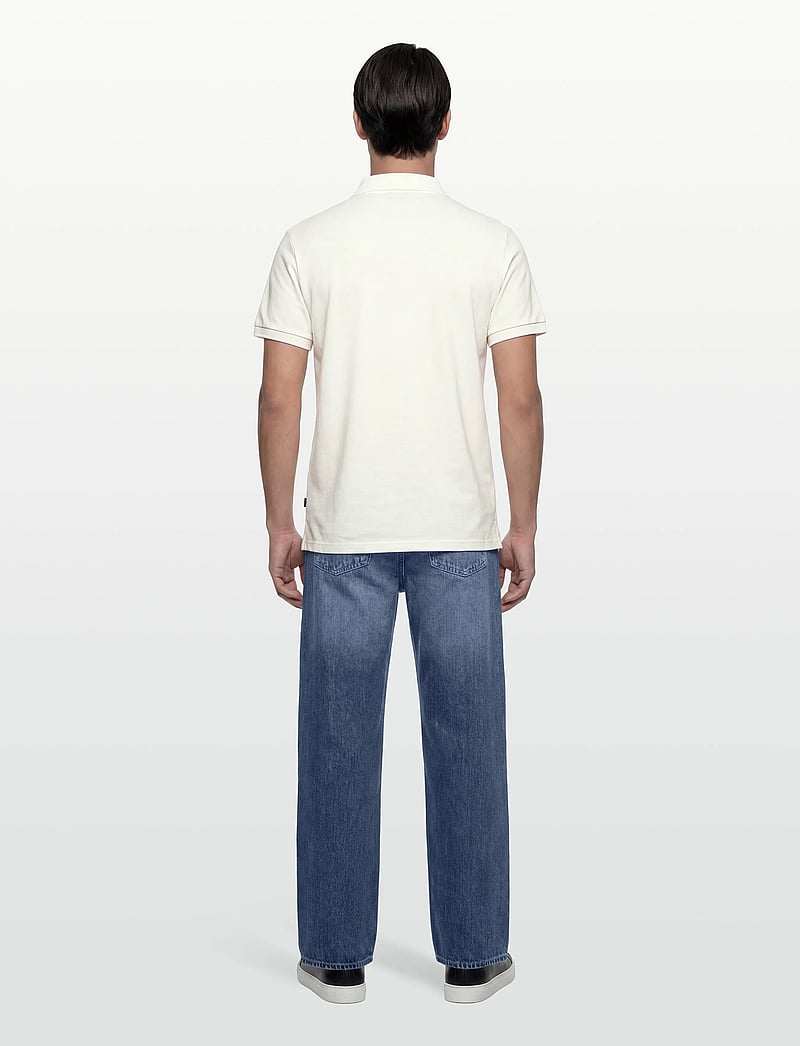Morris - Barton Piqué Shirt - kortærmede poloer - off white - 4