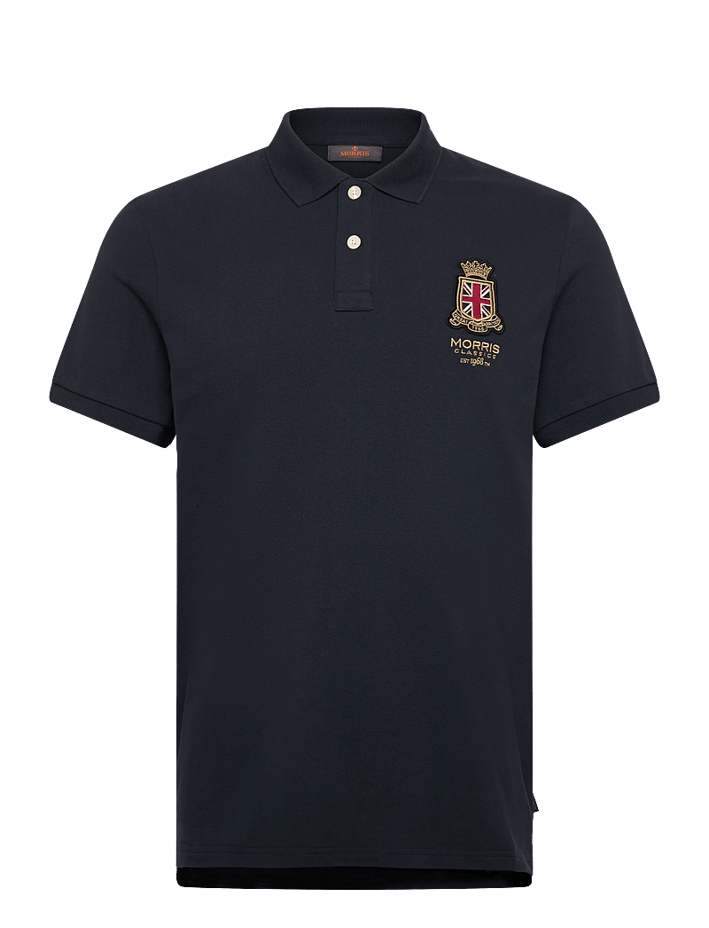 Morris - Barton Piqué Shirt - kortærmede poloer - old blue - 1
