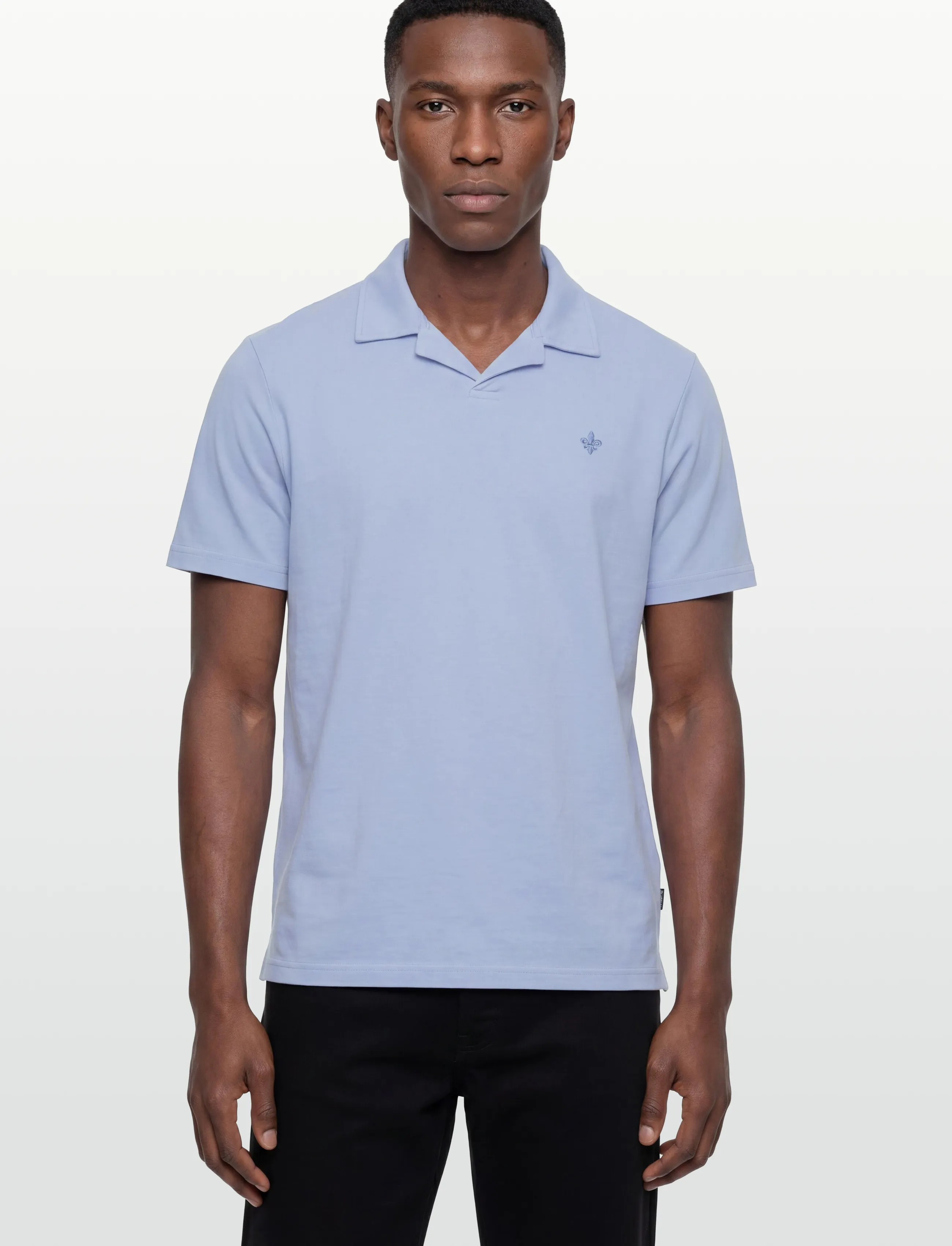 Morris - Delon Terry Shirt - short-sleeved polos - blue - 3