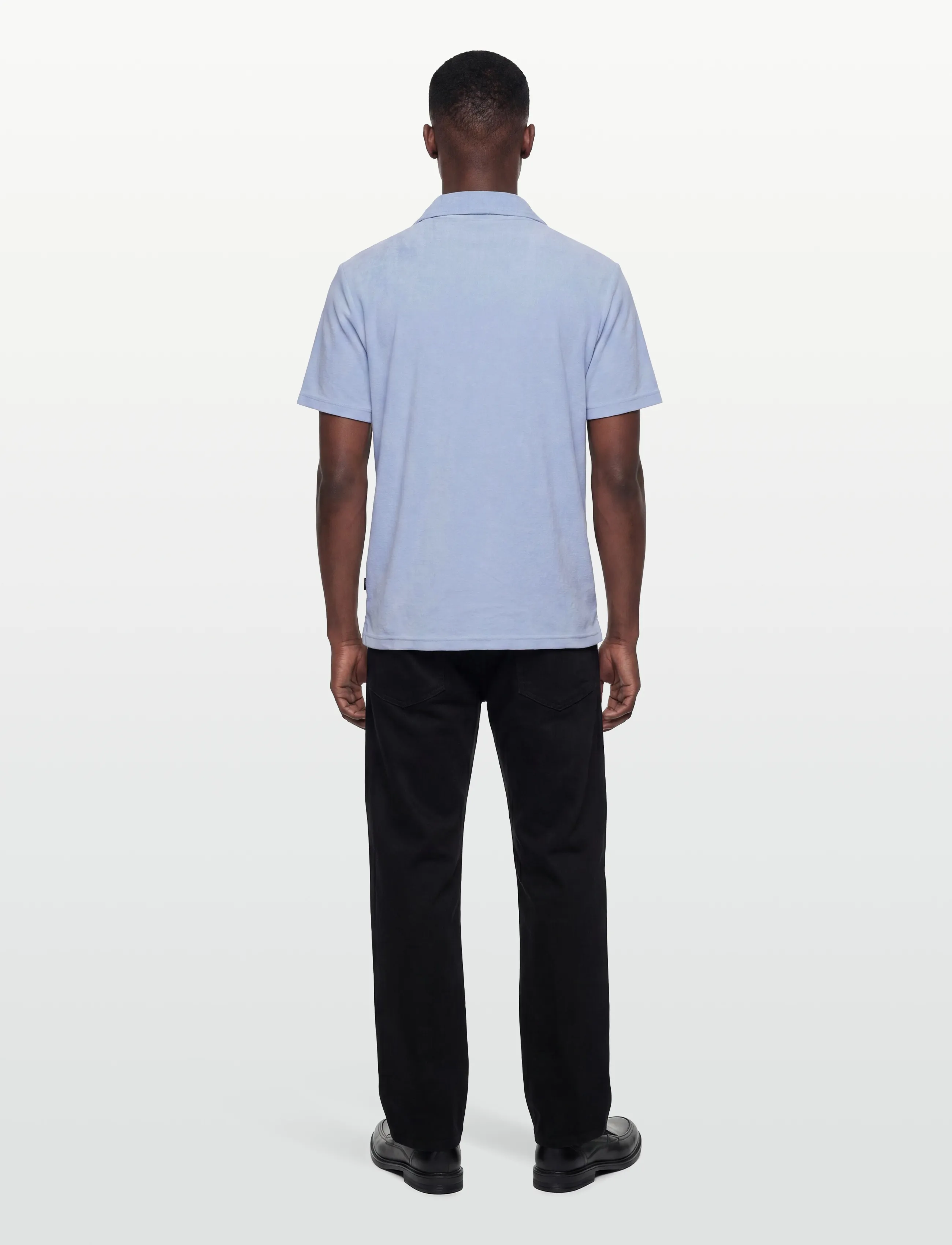 Morris - Delon Terry Shirt - short-sleeved polos - blue - 4