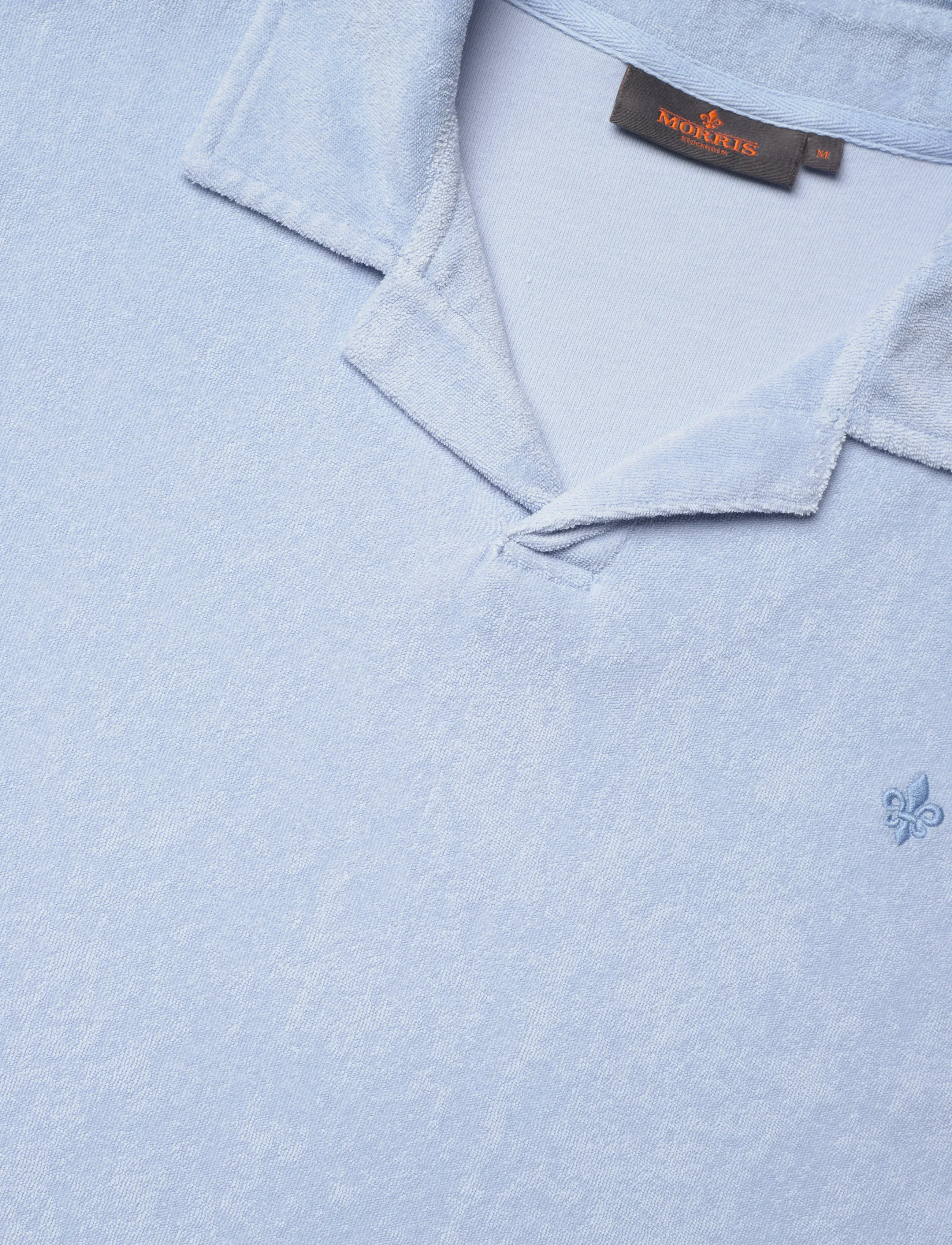 Morris - Delon Terry Shirt - short-sleeved polos - blue - 5