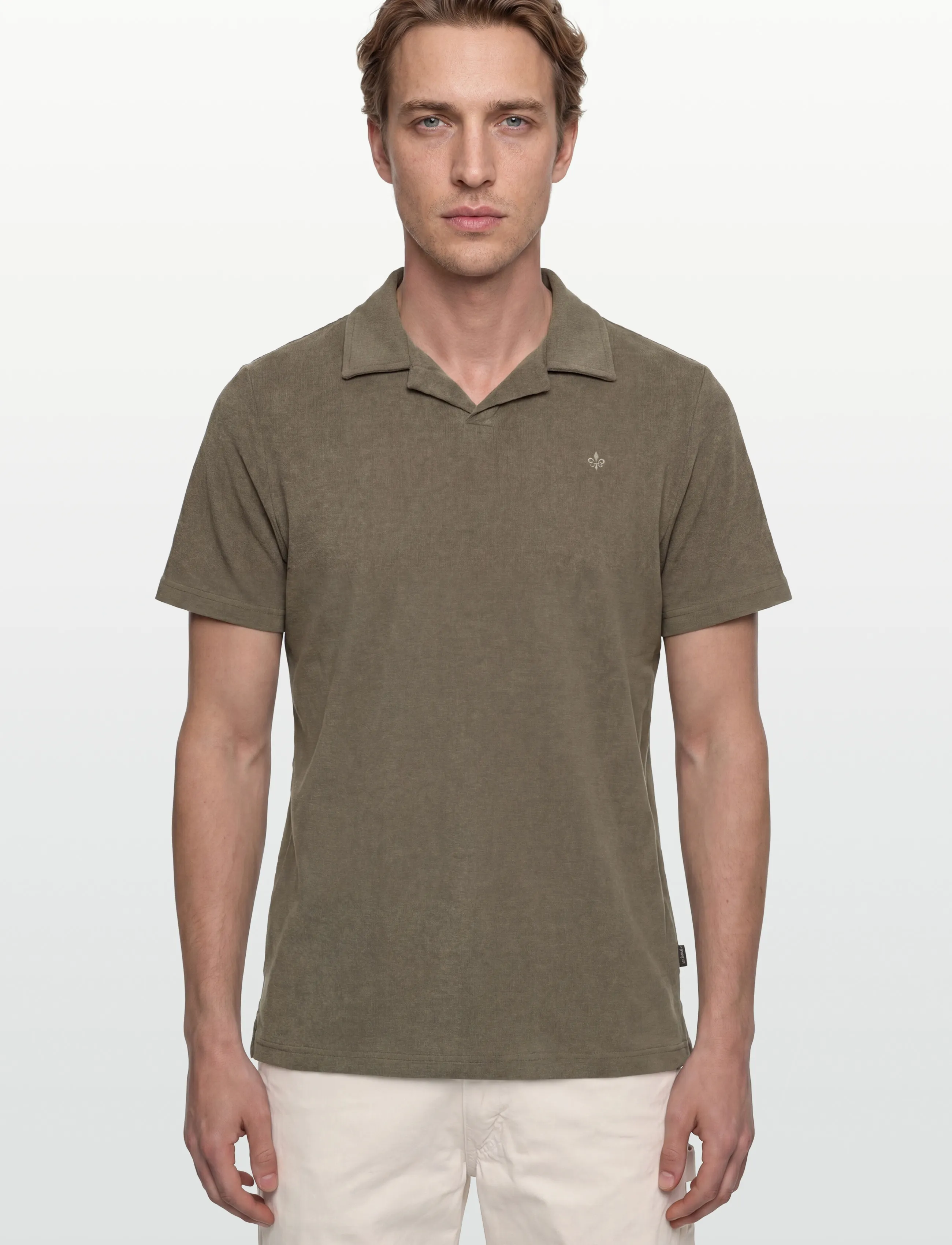 Morris - Delon Terry Shirt - lühikeste varrukatega polod - olive - 3
