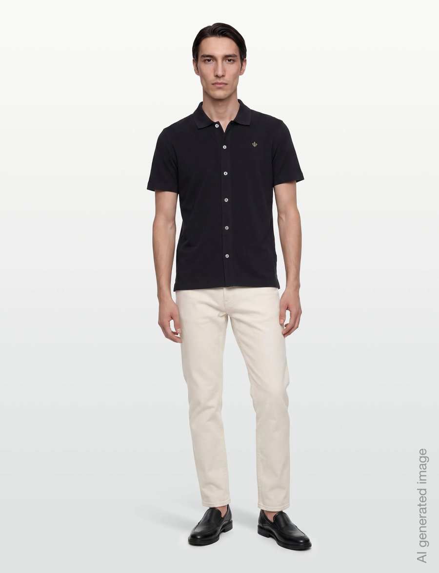 Morris - Lily Terry Shirt - lühikeste varrukatega särgid - old blue - 0