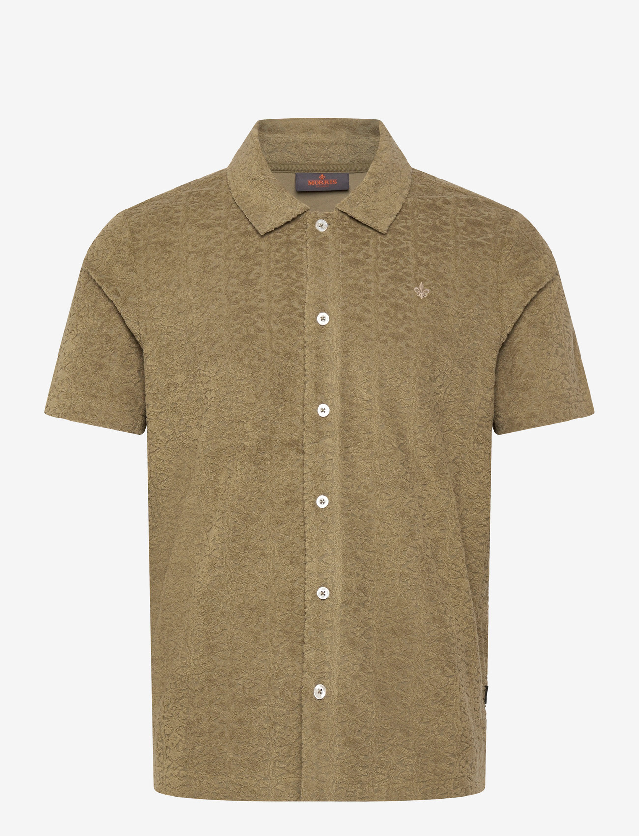 Morris - Shellby Terry Shirt - casual skjortor - olive - 1