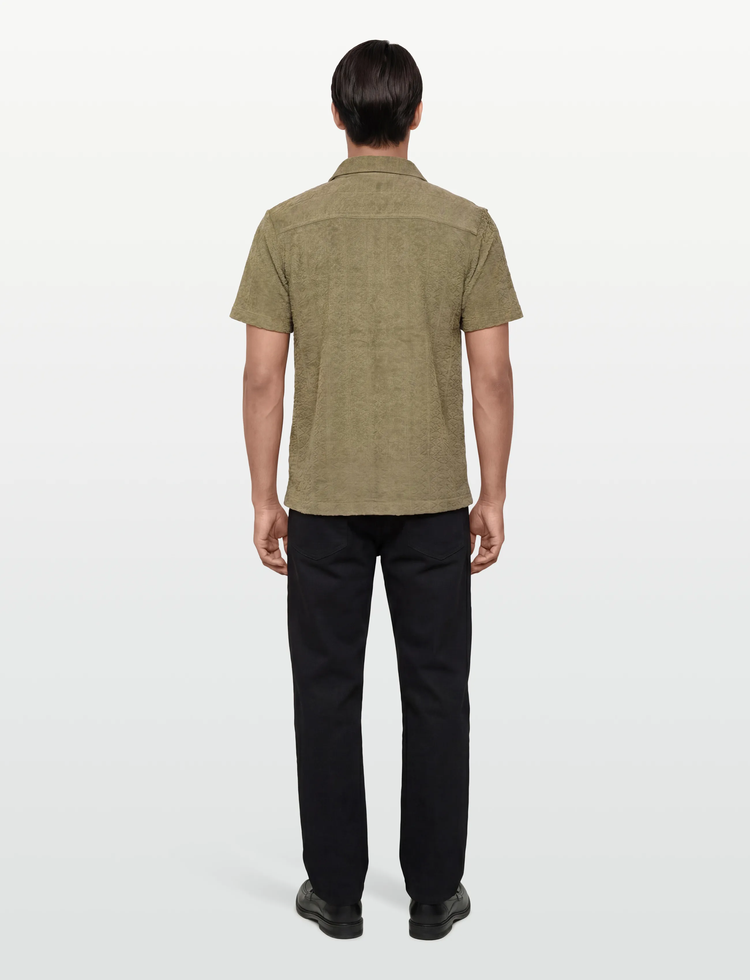 Morris - Shellby Terry Shirt - verslaðu eftir tilefni - olive - 4