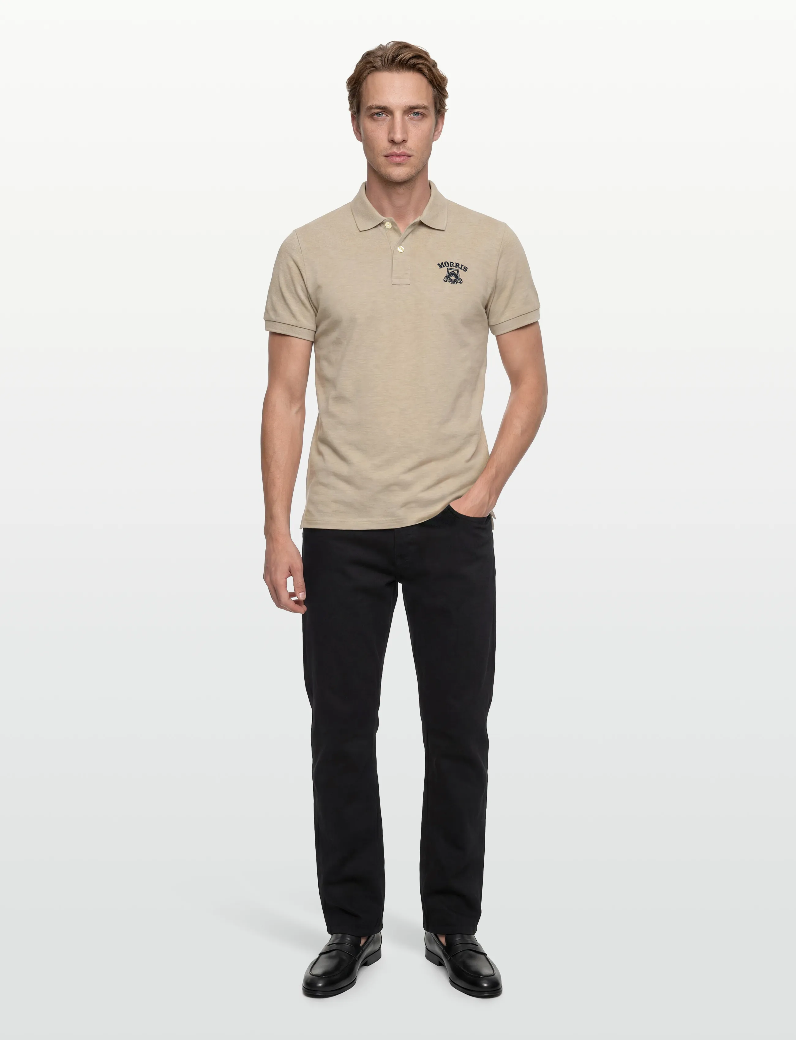 Morris Morris Piqué Shirt, XXL, Cream, Poloer > Kortærmede, Herre