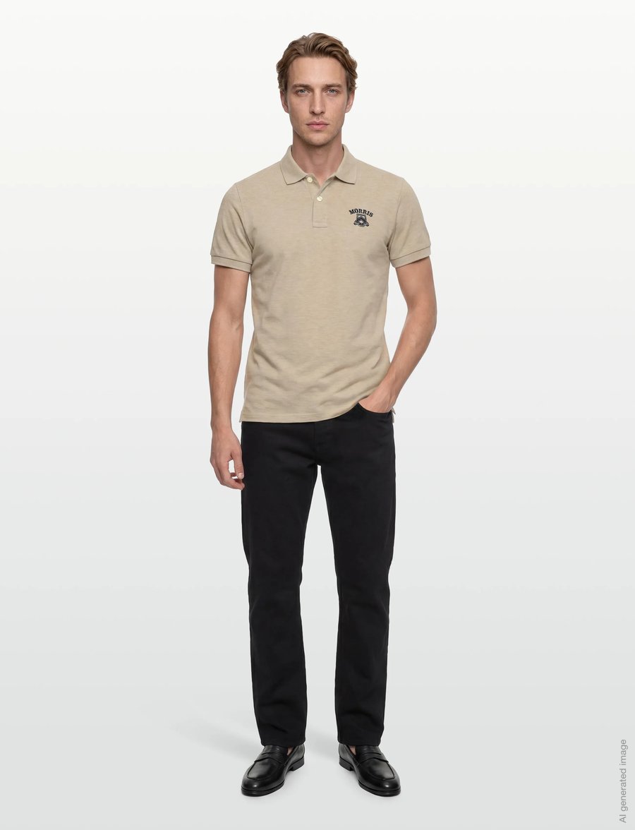Morris - Morris Piqué Shirt - kurzärmelig - khaki - 0