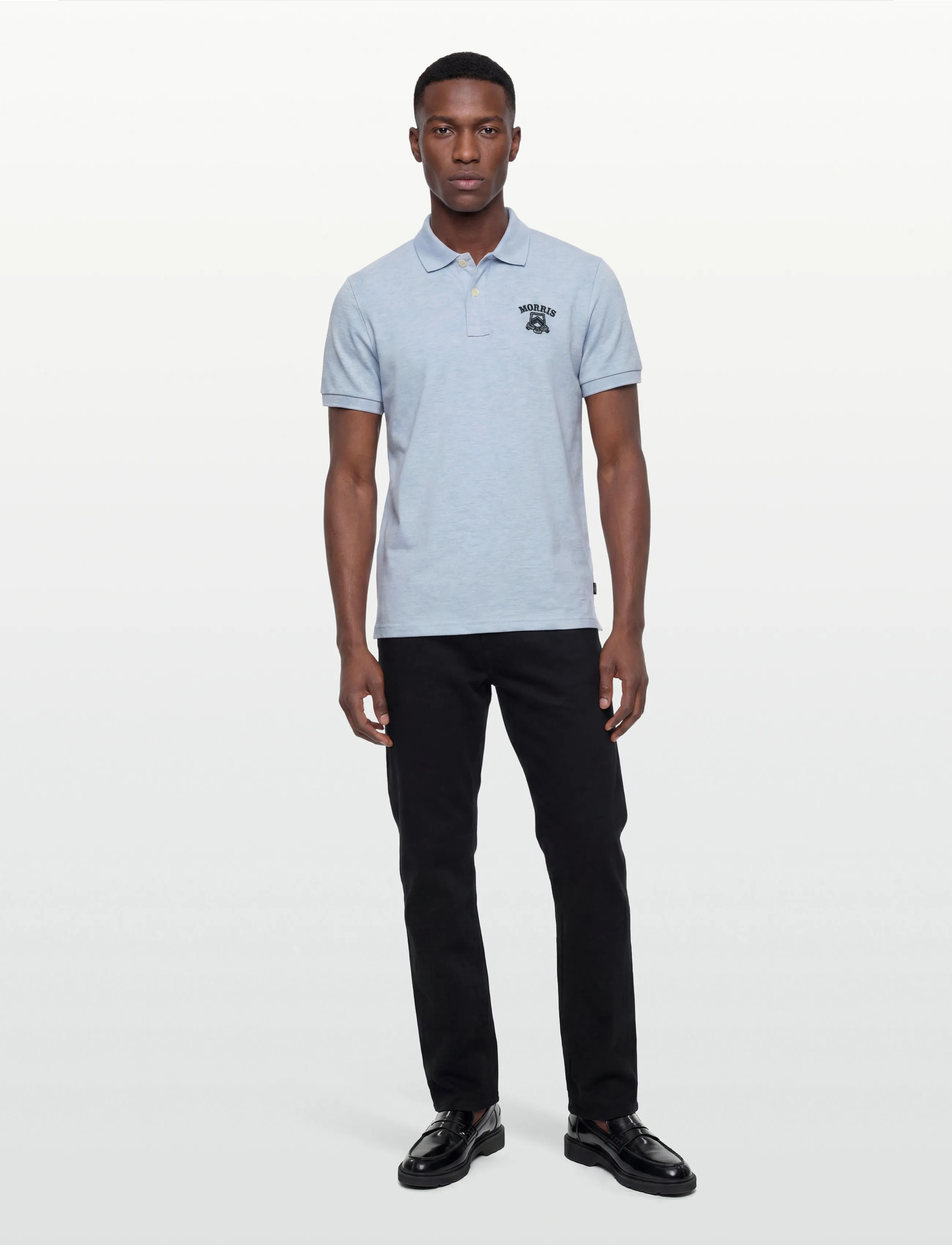 Morris Morris Piqué Shirt, XXL, Blue, Poloer > Kortærmede, Herre