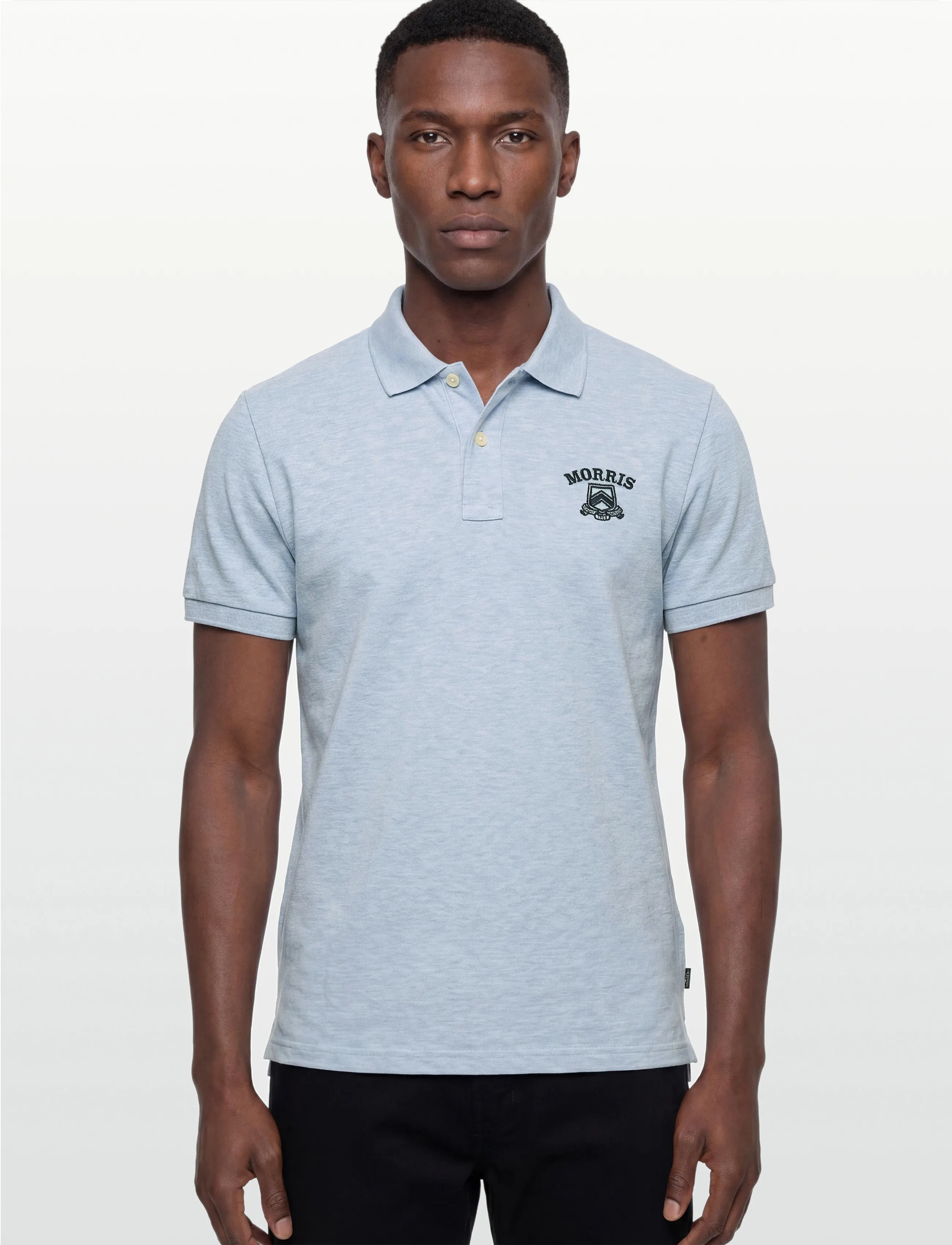 Morris - Morris Piqué Shirt - kurzärmelig - light blue - 3