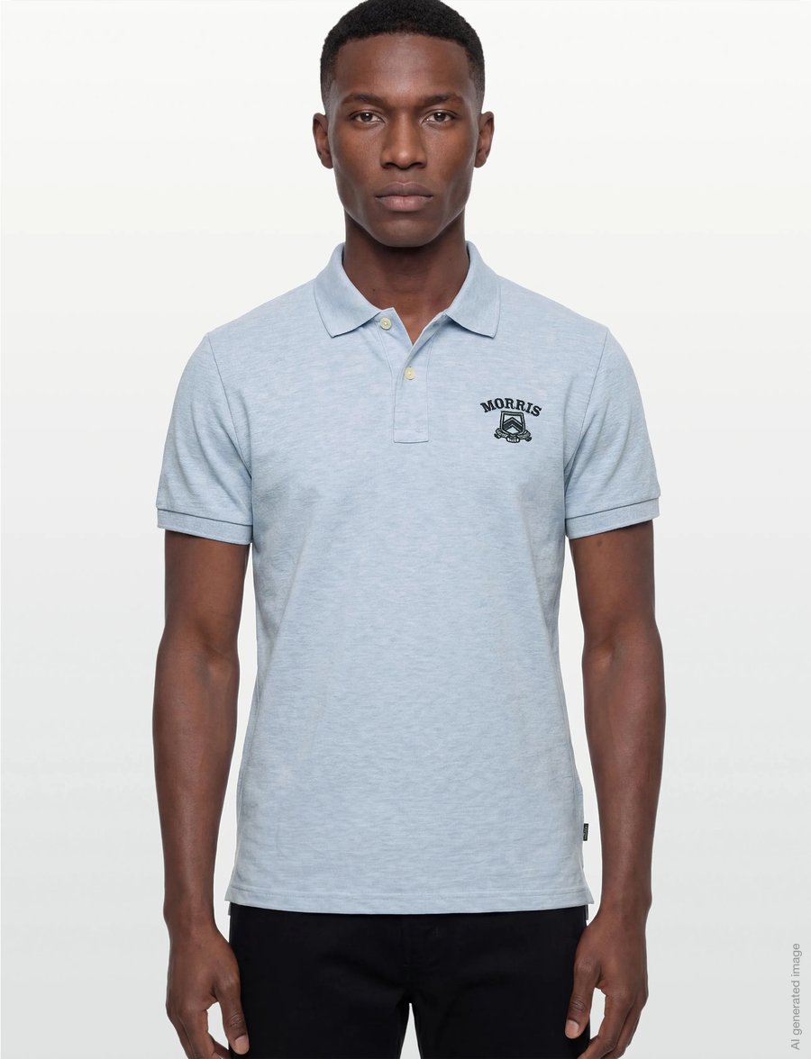 Morris - Morris Piqué Shirt - kurzärmelig - light blue - 3