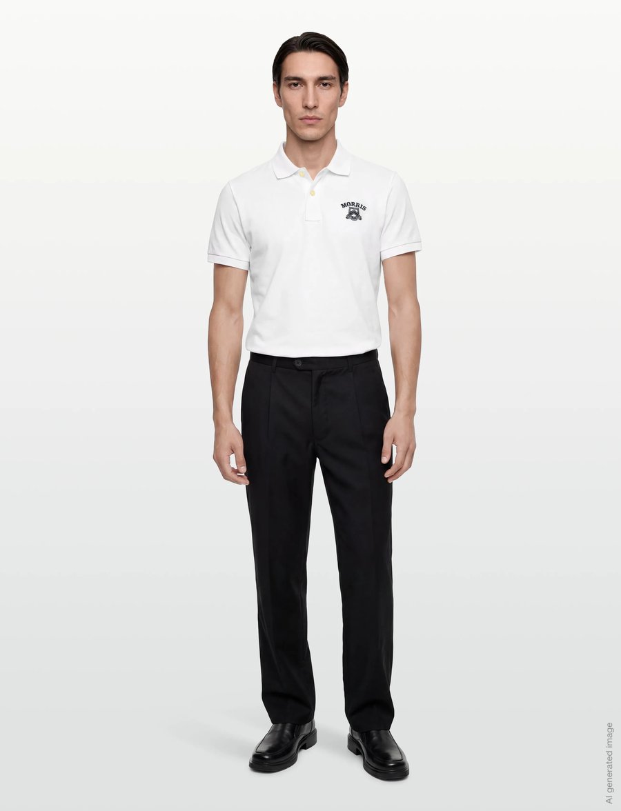 Morris - Morris Piqué Shirt - kurzärmelig - white - 0