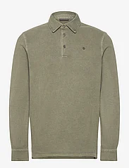 Morris - Walter LS Polo Shirt - nordic style - green - 0