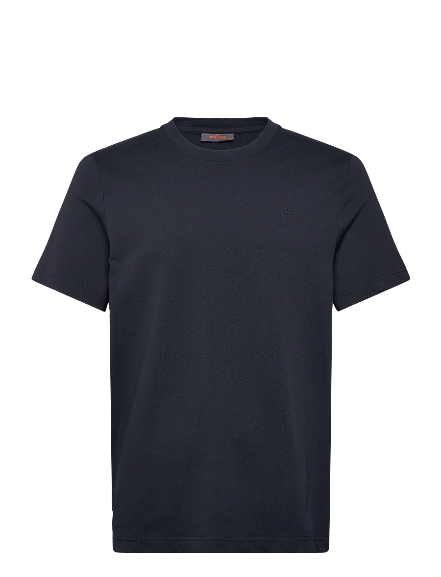 Morris - Blake Heavyweight Crew Neck T-Shirt - kurzärmelige t-shirts - old blue - 1