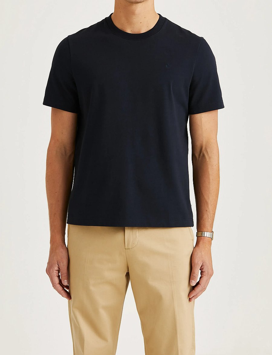 Morris - Blake Heavyweight Crew Neck T-Shirt - kurzärmelige t-shirts - old blue - 0