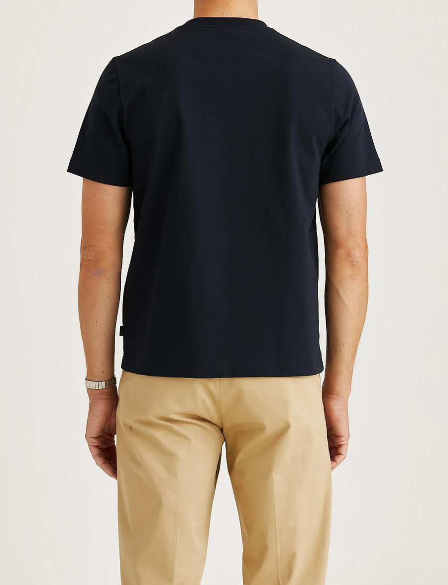 Morris - Blake Heavyweight Crew Neck T-Shirt - kurzärmelige t-shirts - old blue - 4
