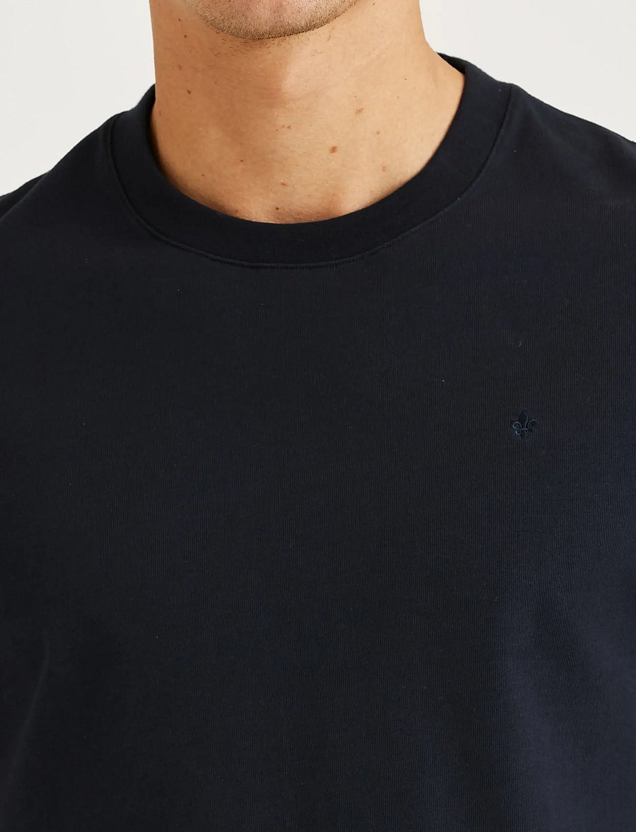Morris - Blake Heavyweight Crew Neck T-Shirt - kurzärmelige t-shirts - old blue - 5