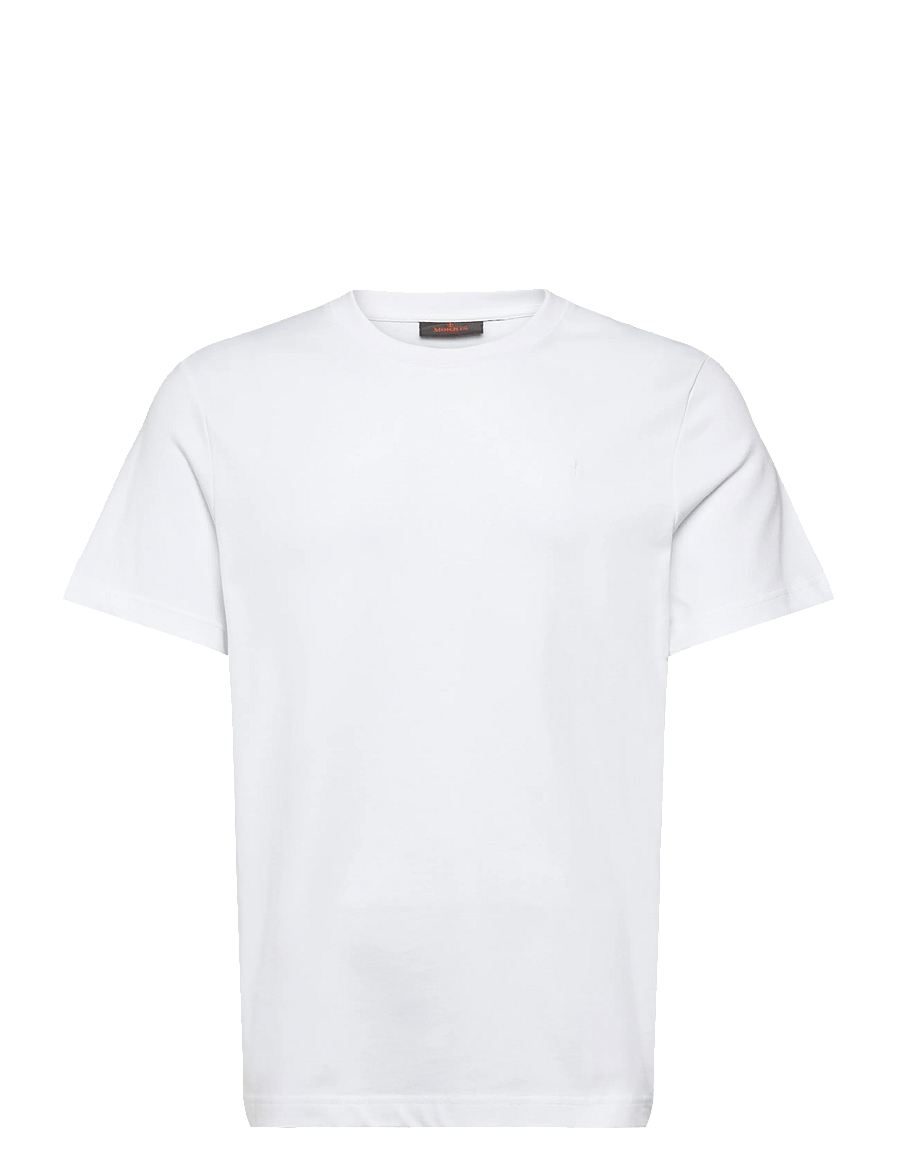 Morris - Blake Heavyweight Crew Neck T-Shirt - kortärmade t-shirts - white - 1