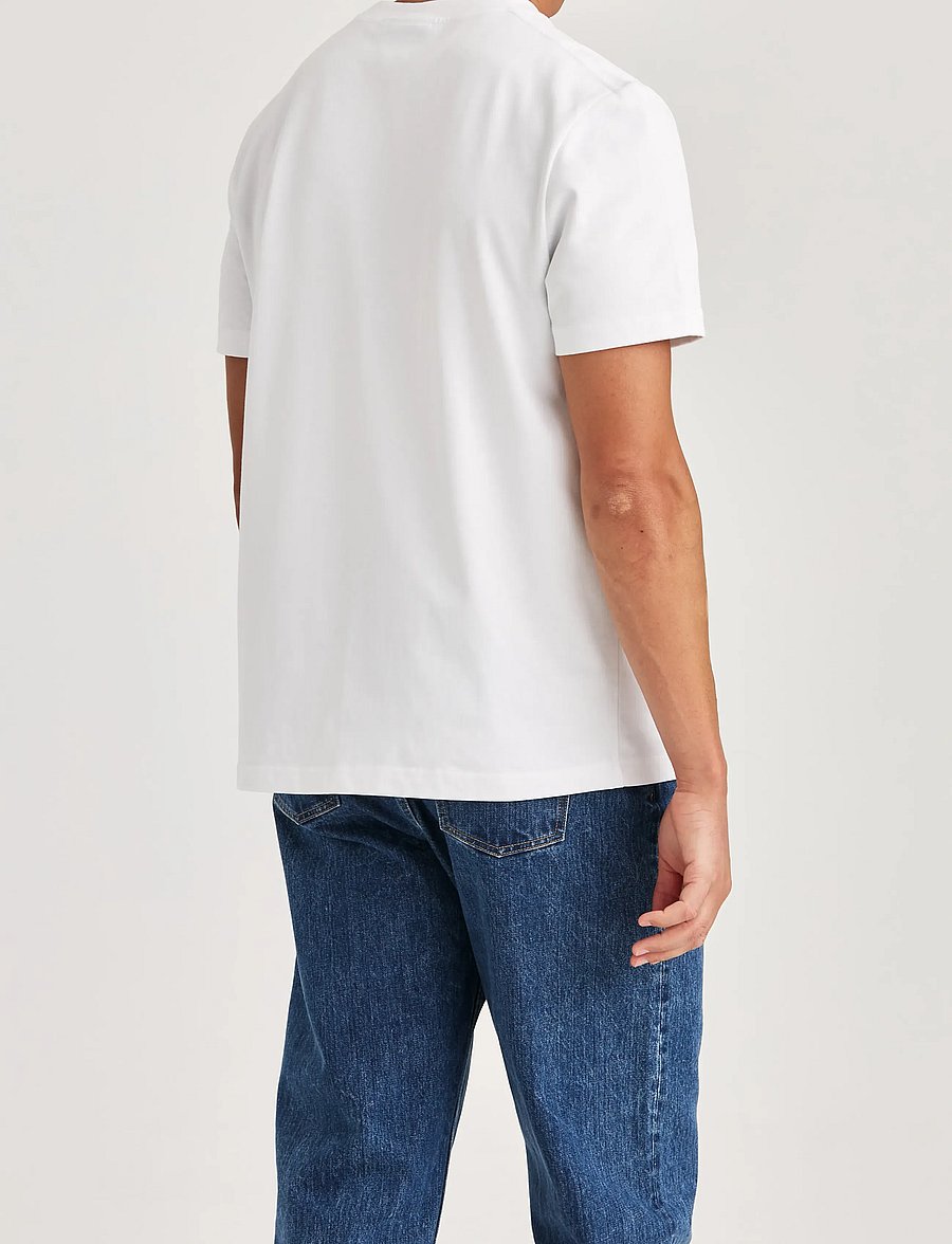 Morris - Blake Heavyweight Crew Neck T-Shirt - kortärmade t-shirts - white - 4