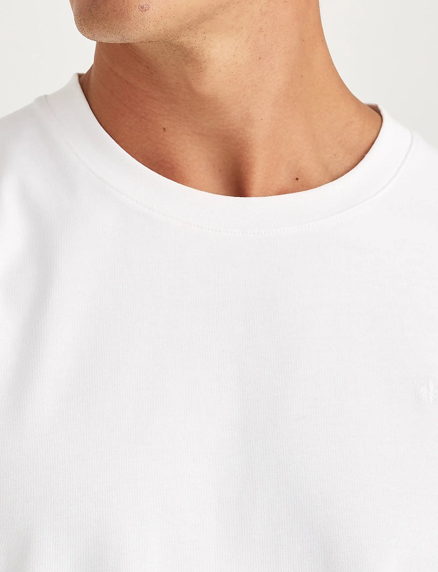 Morris - Blake Heavyweight Crew Neck T-Shirt - kortärmade t-shirts - white - 5