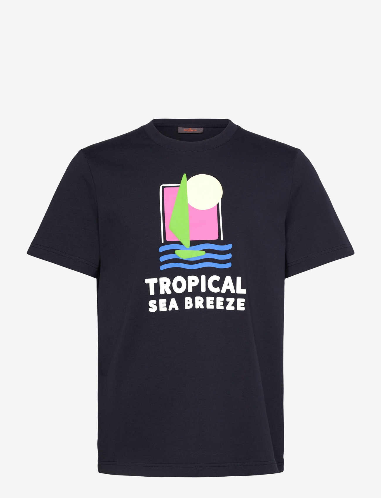 Morris - Seaton Mixed Tee - short-sleeved t-shirts - old blue - 0