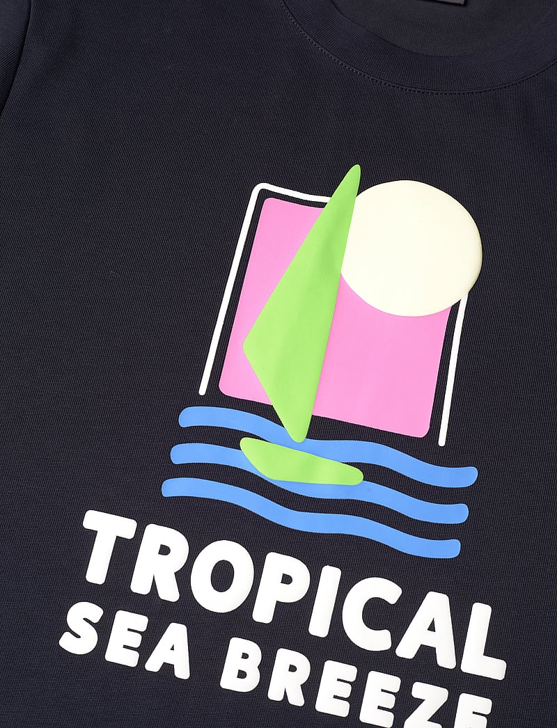 Morris - Seaton Mixed Tee - short-sleeved t-shirts - old blue - 2