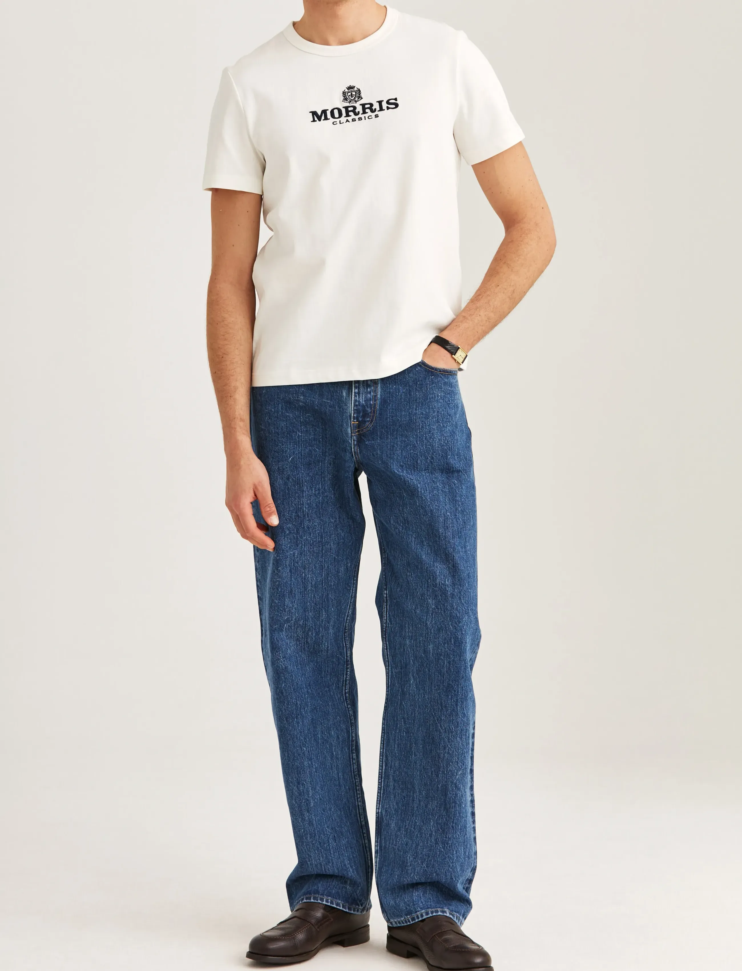 Morris - Brian Tee - kurzärmelige t-shirts - off white - 3