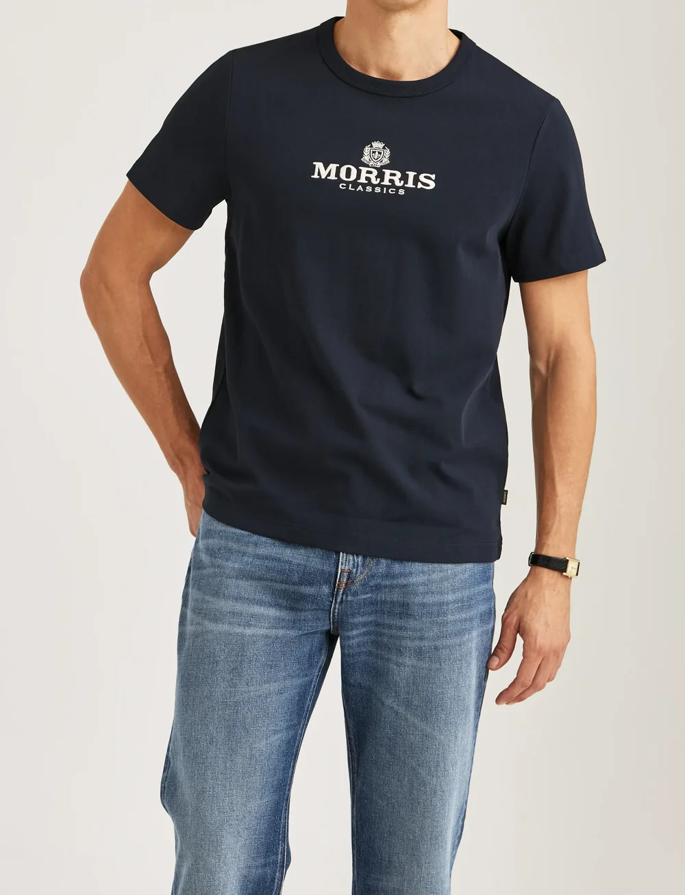 Morris - Brian Tee - kortærmede t-shirts - old blue - 0
