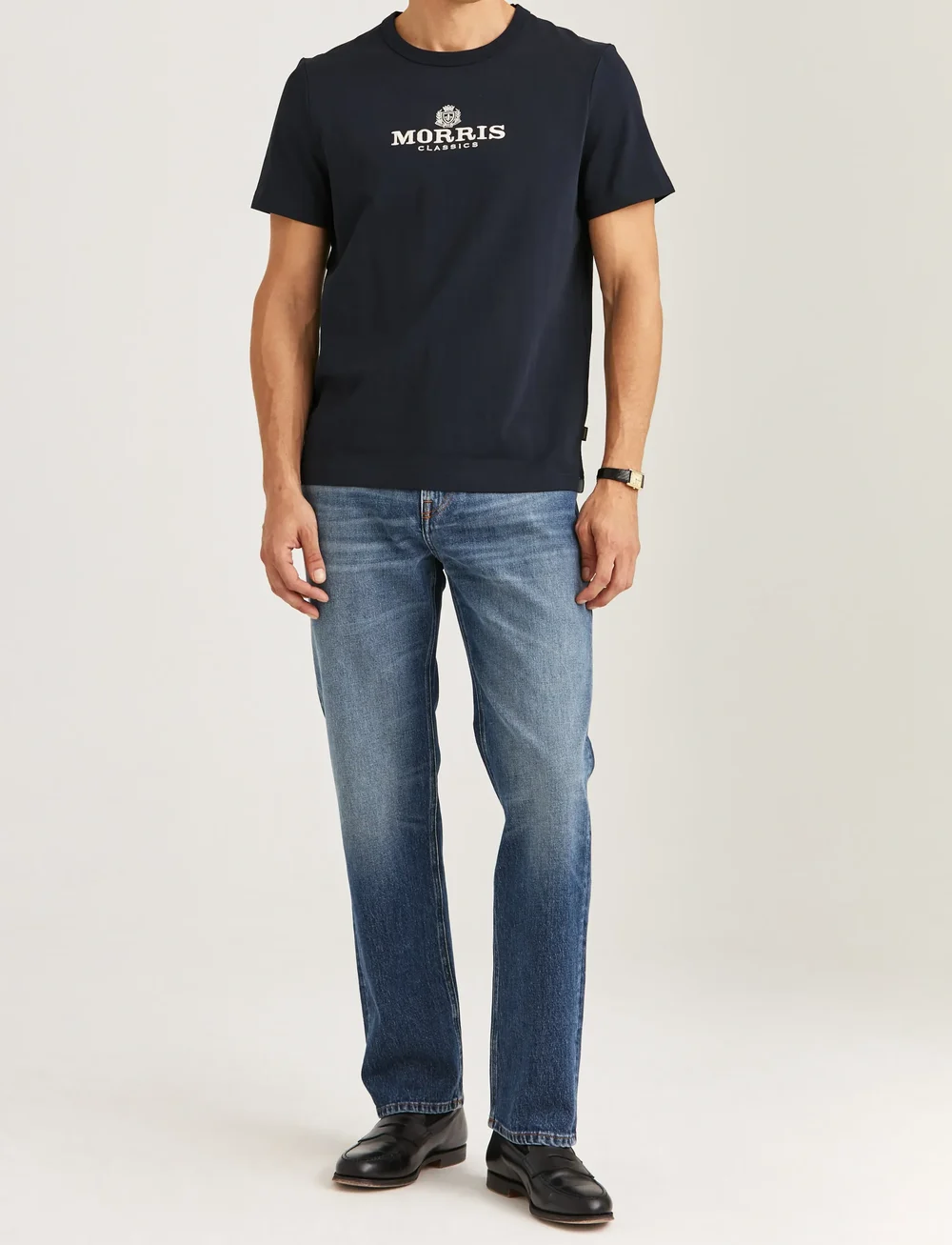 Morris - Brian Tee - kortærmede t-shirts - old blue - 3