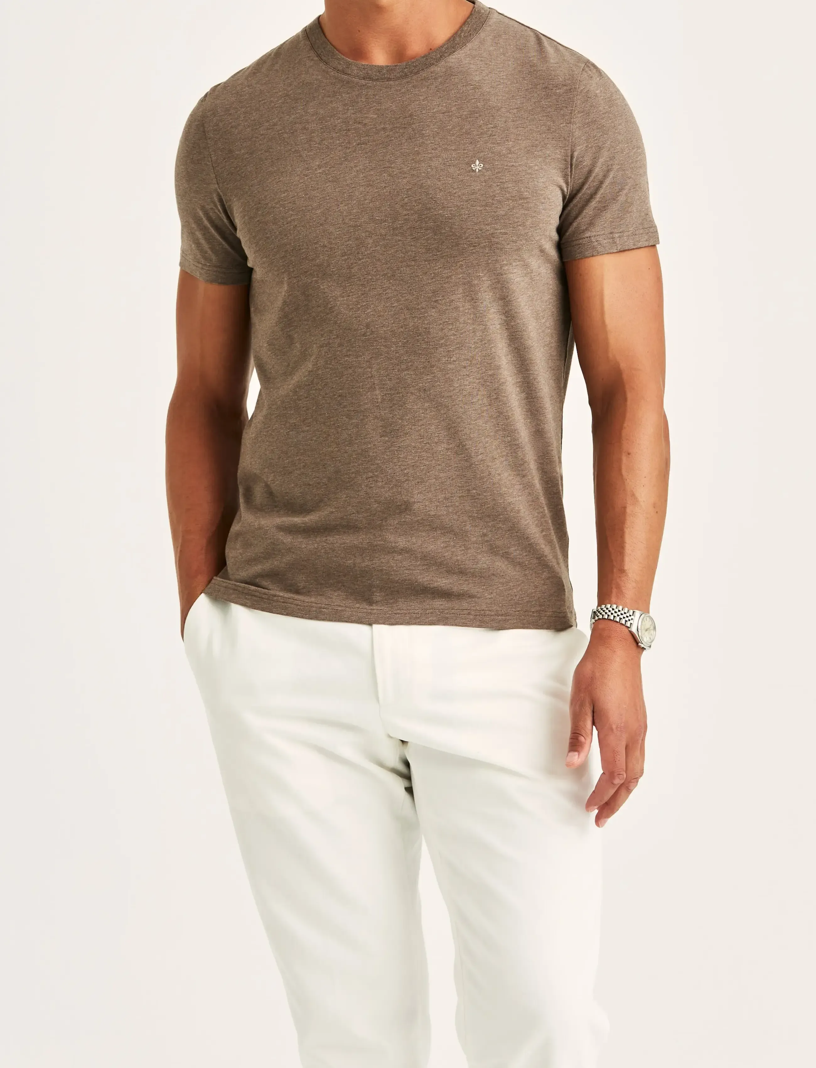 Morris James Tee - T-särgid - BROWN / brown