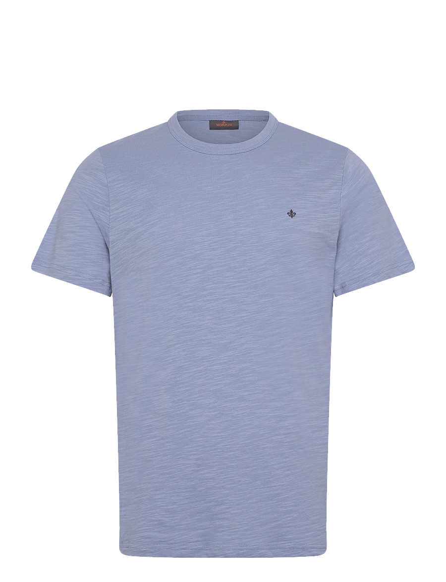 Morris - Watson Slub Tee - kurzärmelige t-shirts - blue - 1