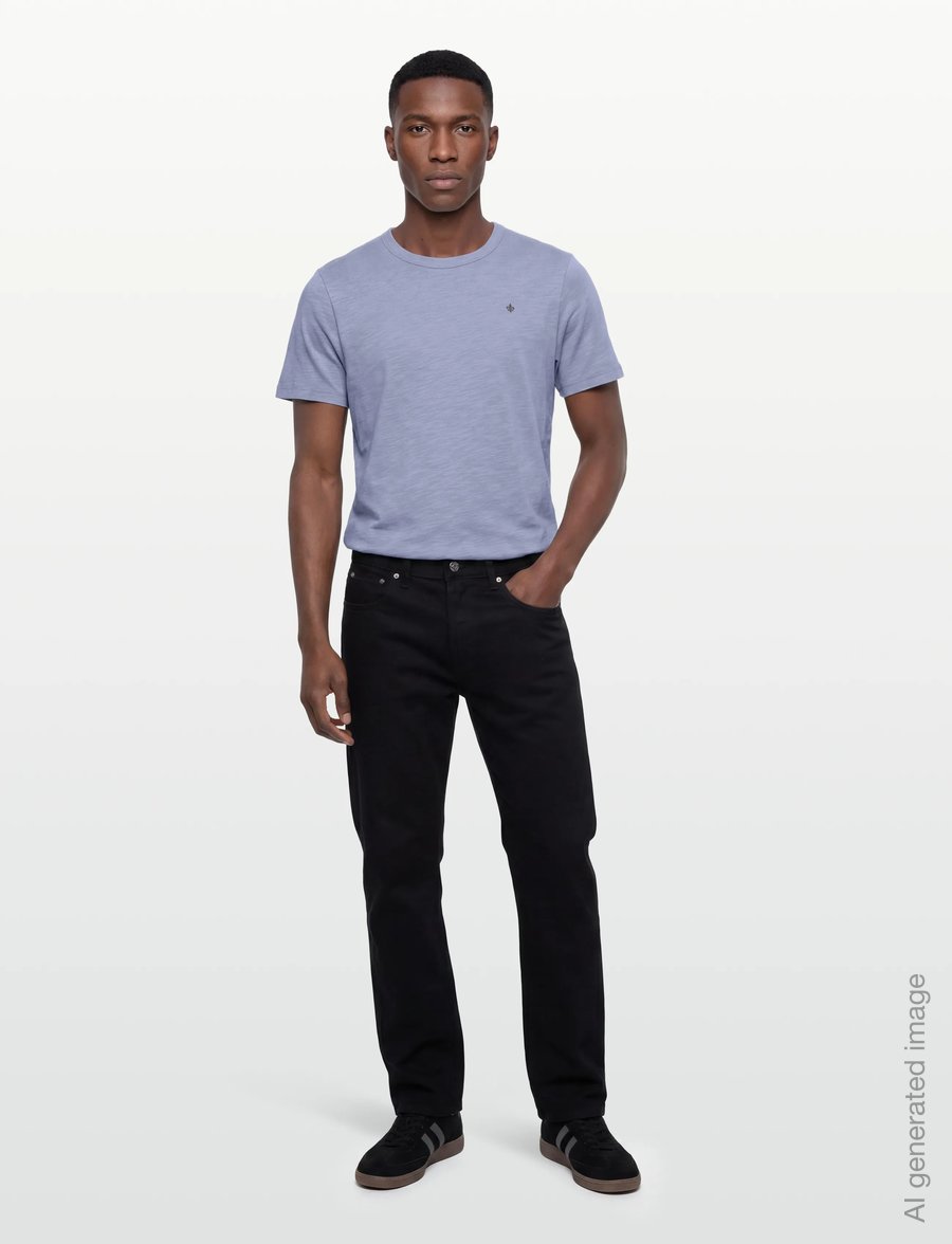 Morris - Watson Slub Tee - kurzärmelige t-shirts - blue - 0