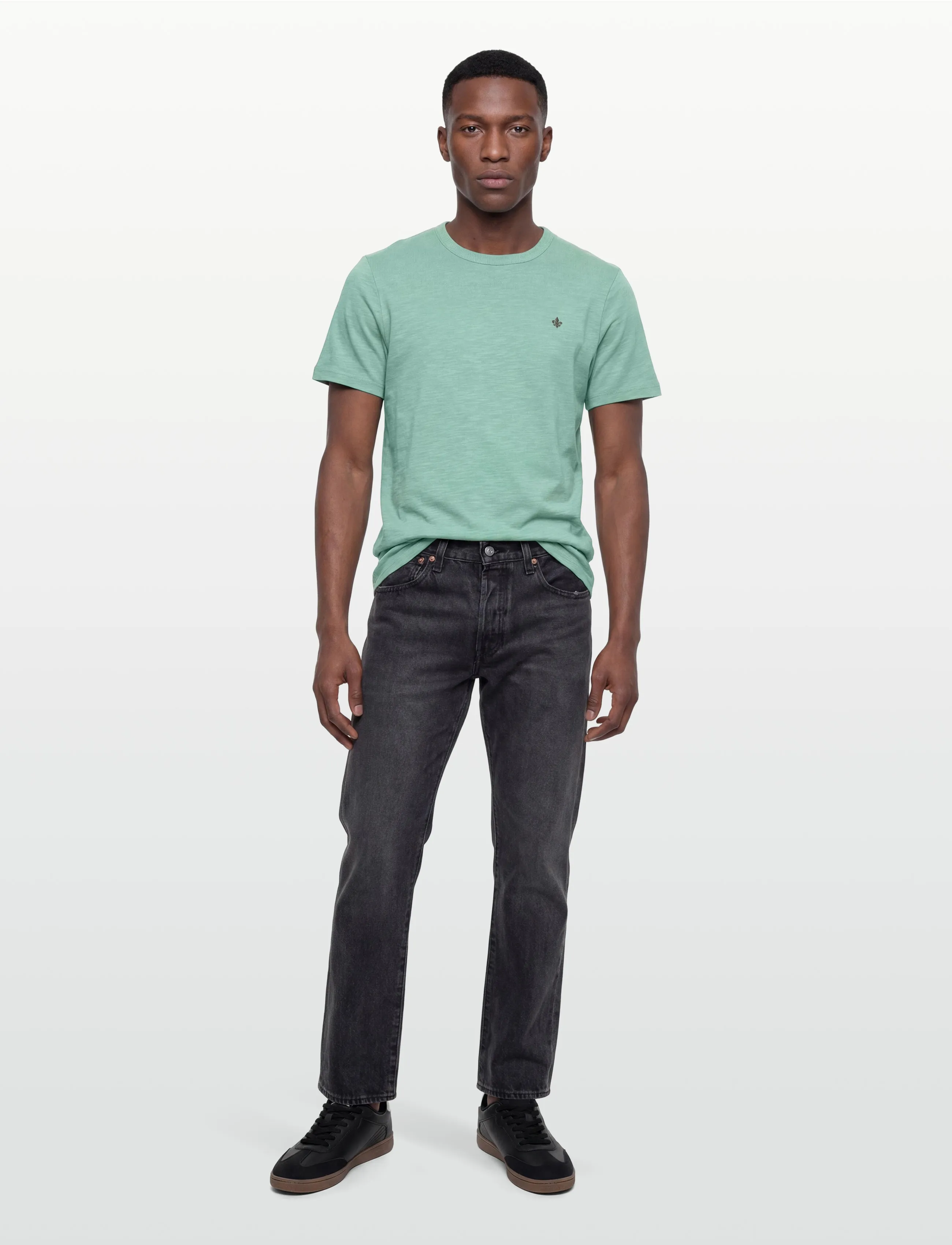 Morris Watson Slub Tee, M, Green, T-Shirts > Kortærmede, Herre