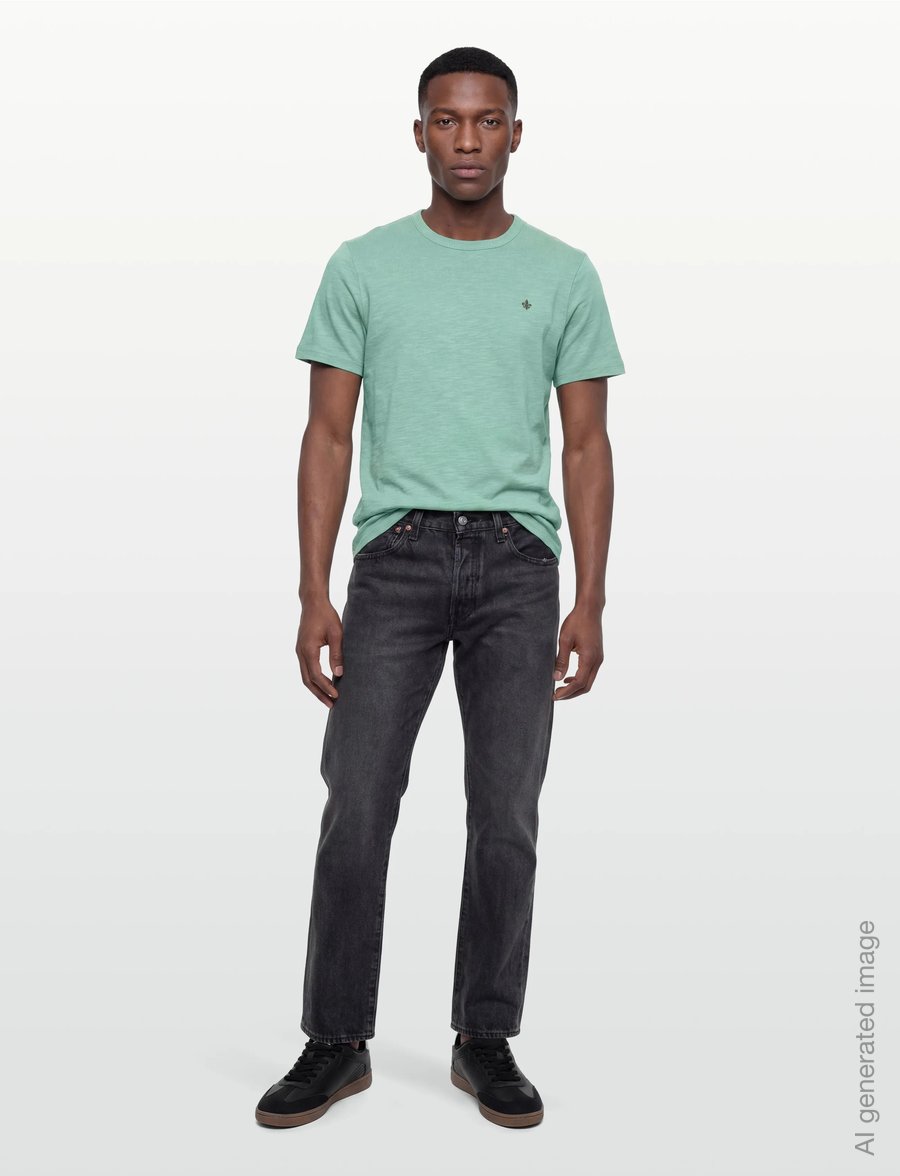 Morris - Watson Slub Tee - kortärmade t-shirts - green - 0