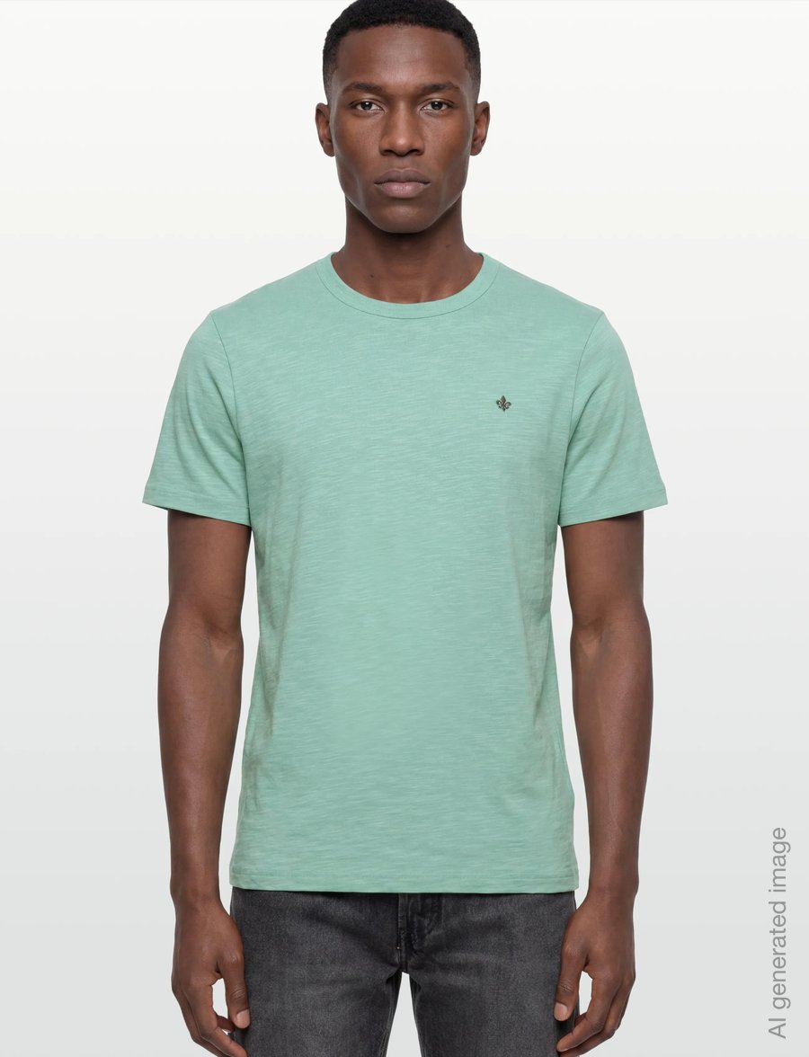 Morris - Watson Slub Tee - kortärmade t-shirts - green - 3