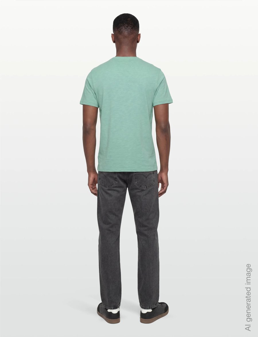 Morris - Watson Slub Tee - kortärmade t-shirts - green - 4