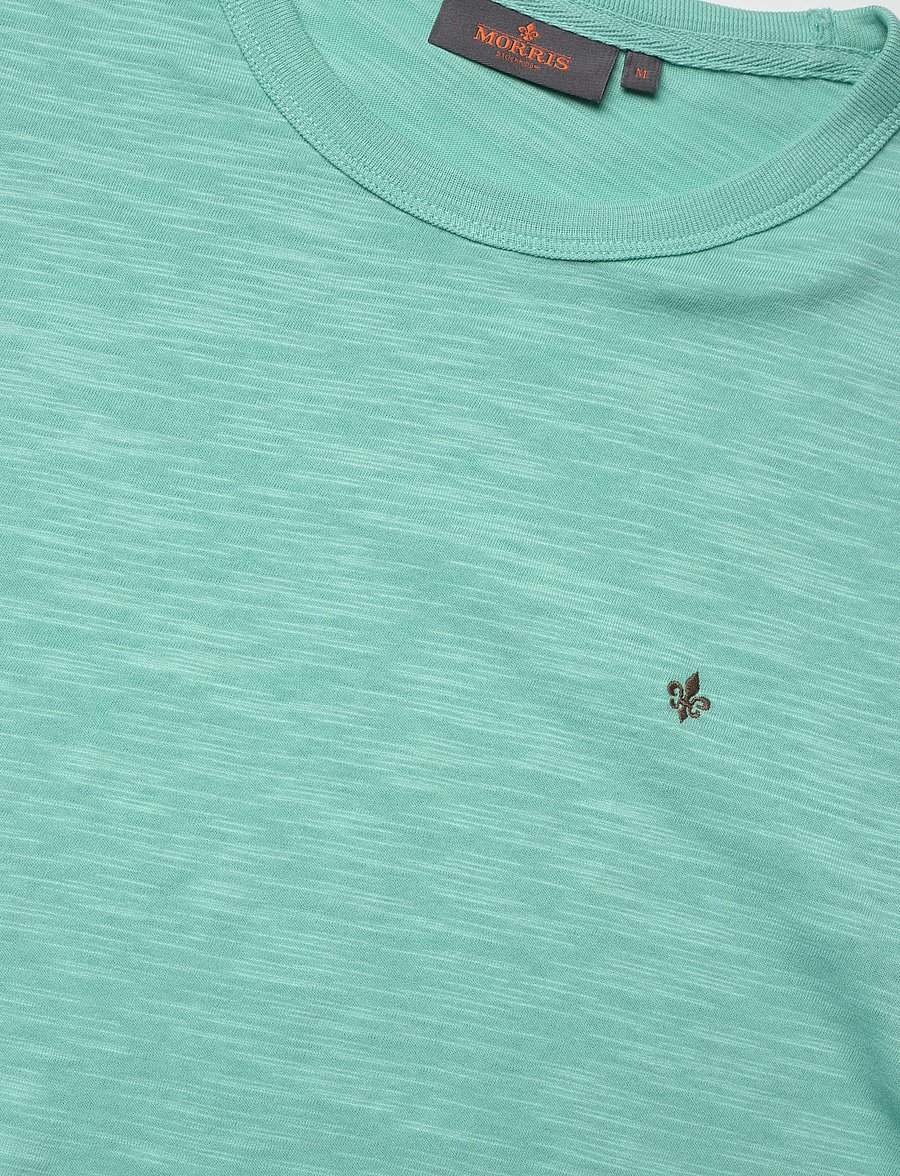 Morris - Watson Slub Tee - kortärmade t-shirts - green - 5
