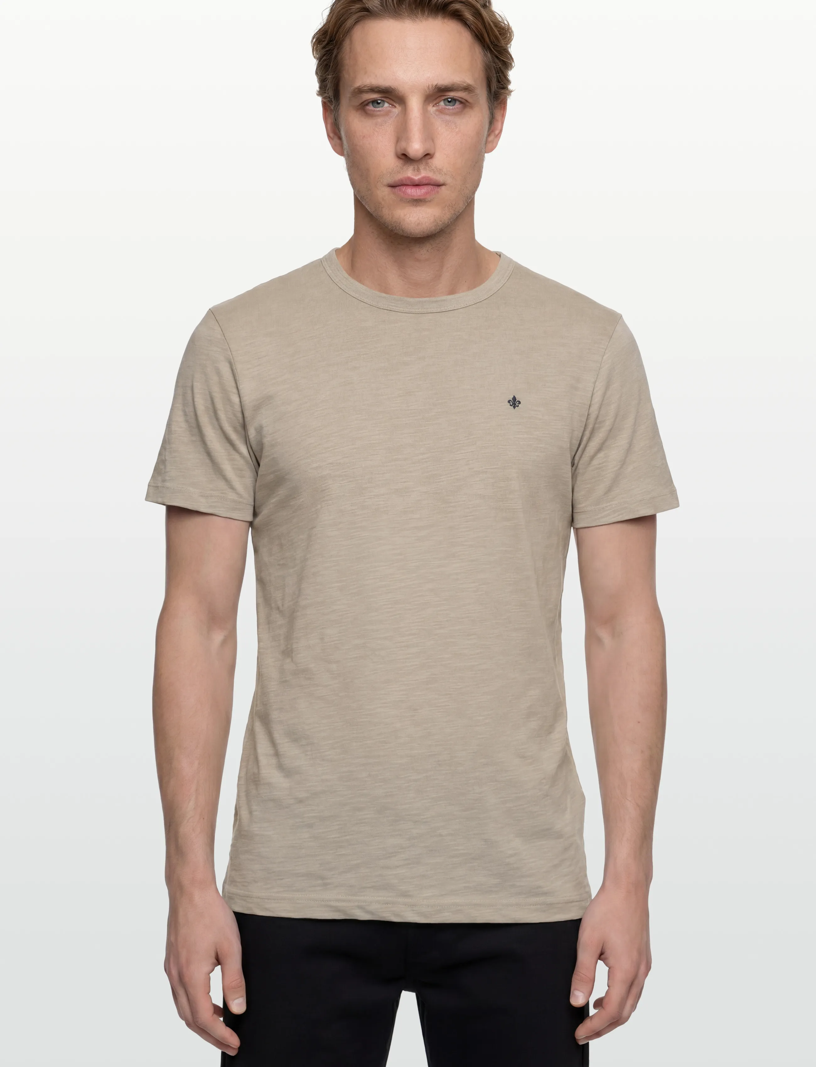 Morris - Watson Slub Tee - short-sleeved t-shirts - khaki - 3