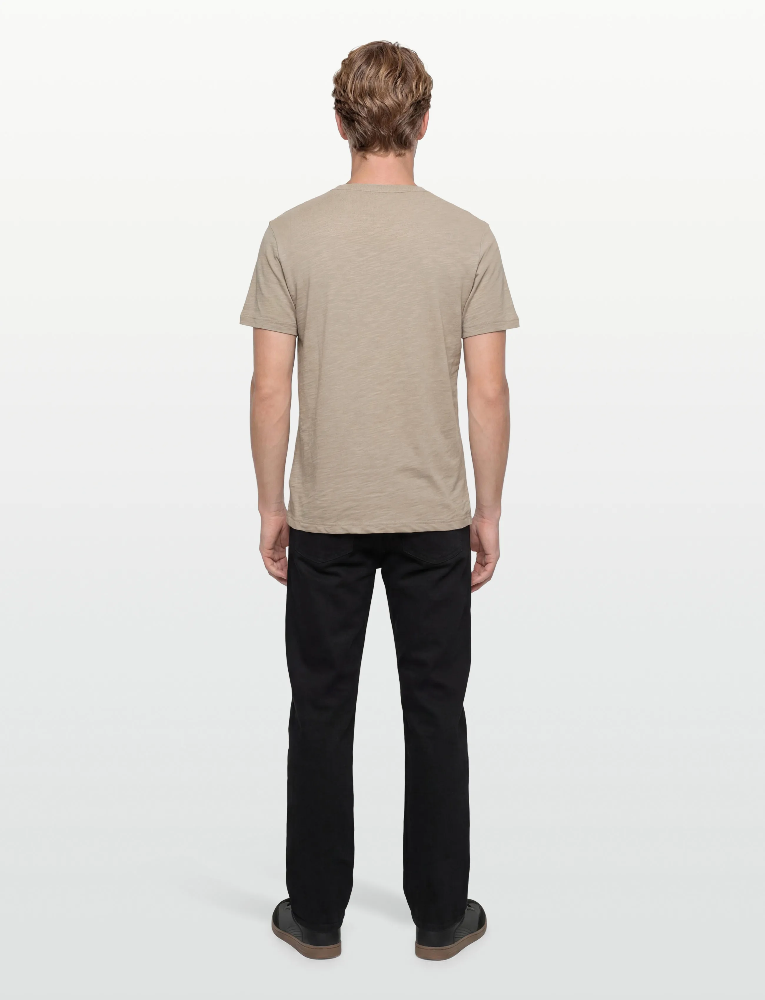 Morris - Watson Slub Tee - short-sleeved t-shirts - khaki - 4