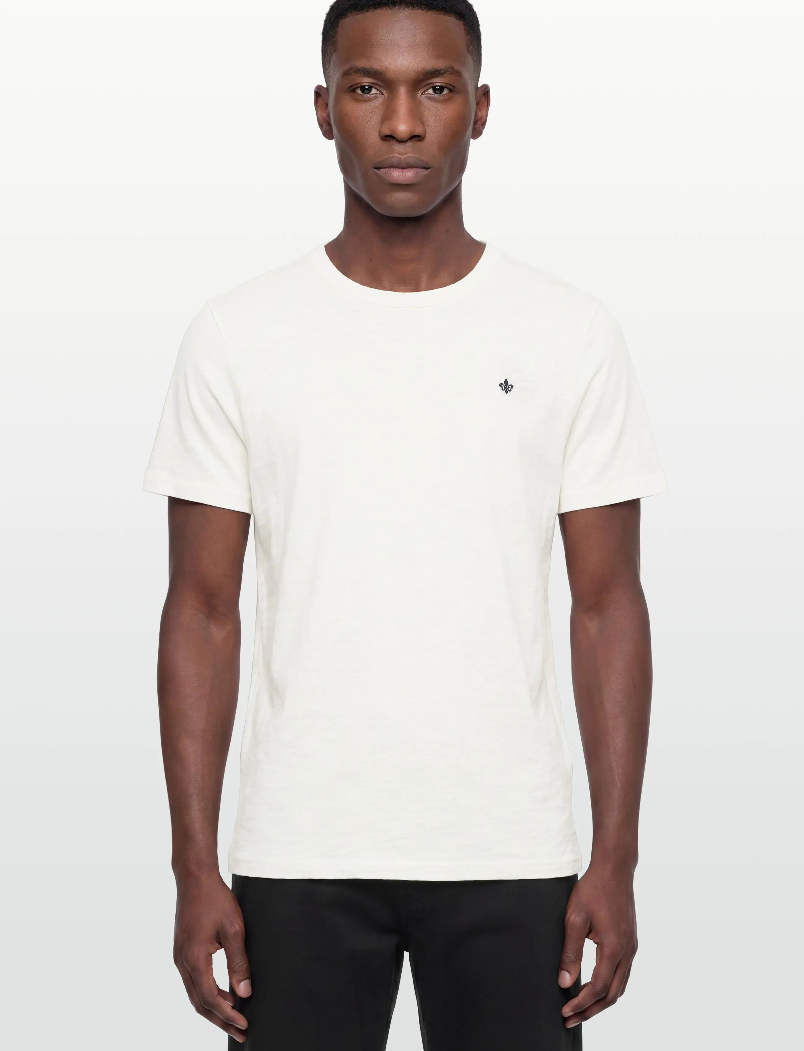 Morris - Watson Slub Tee - kortærmede t-shirts - off white - 3
