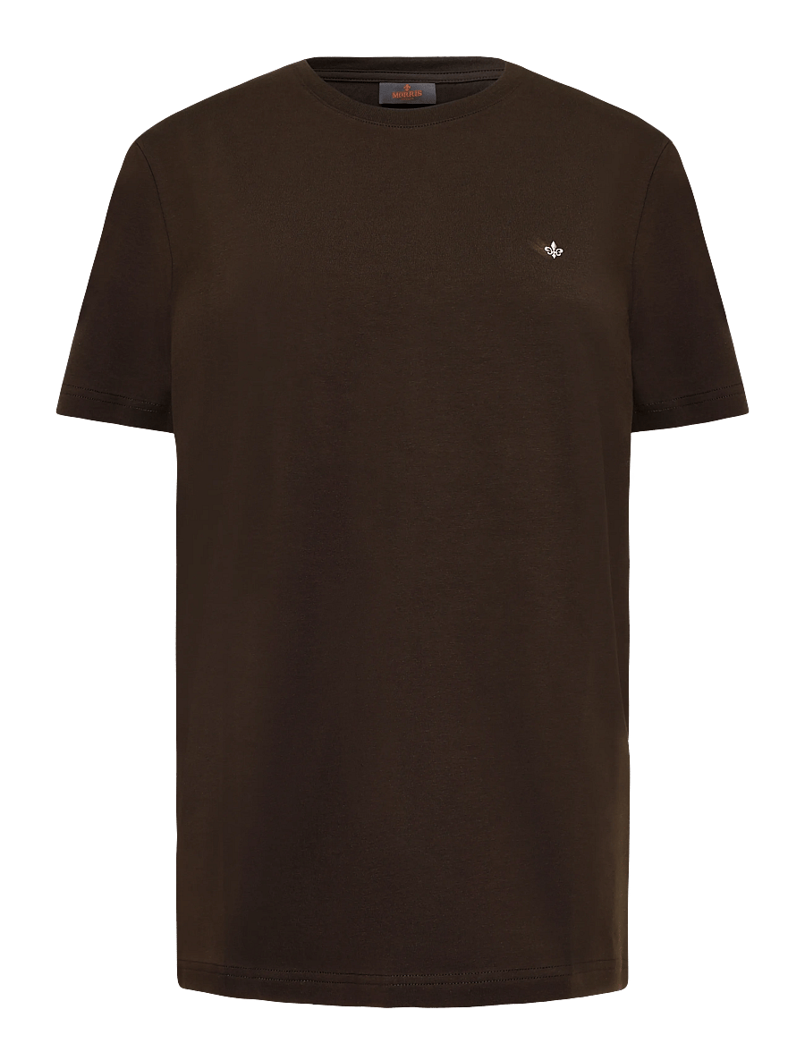 Morris - James Tee - short-sleeved t-shirts - dark brown - 1