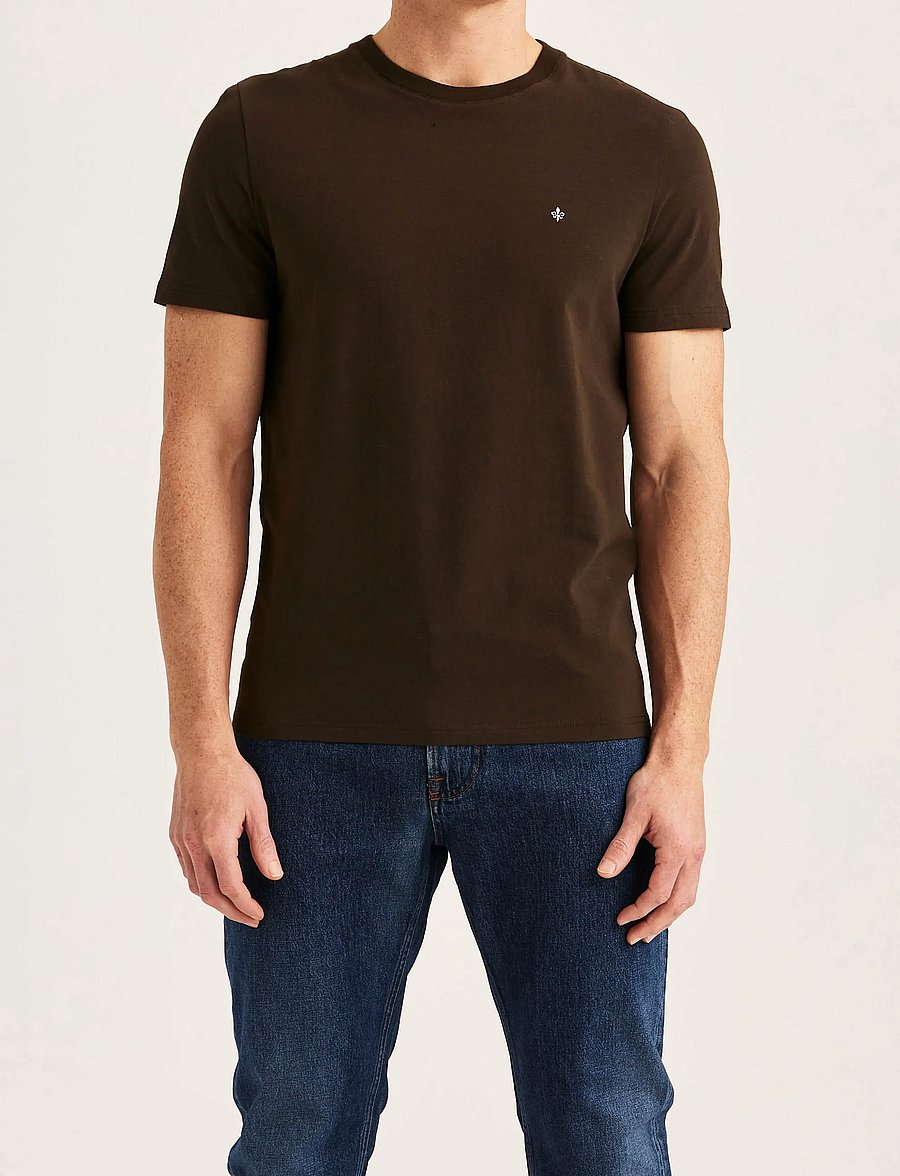 Morris - James Tee - short-sleeved t-shirts - dark brown - 0