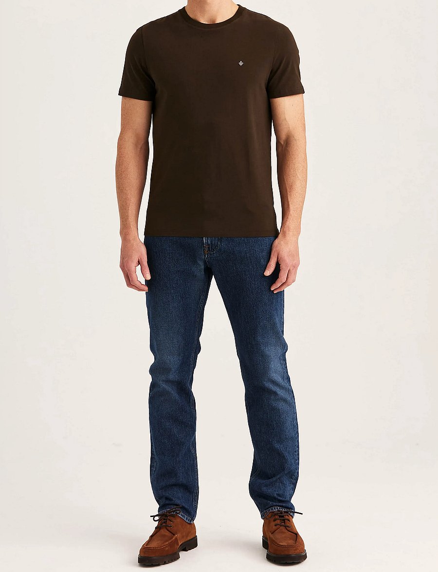 Morris - James Tee - short-sleeved t-shirts - dark brown - 3