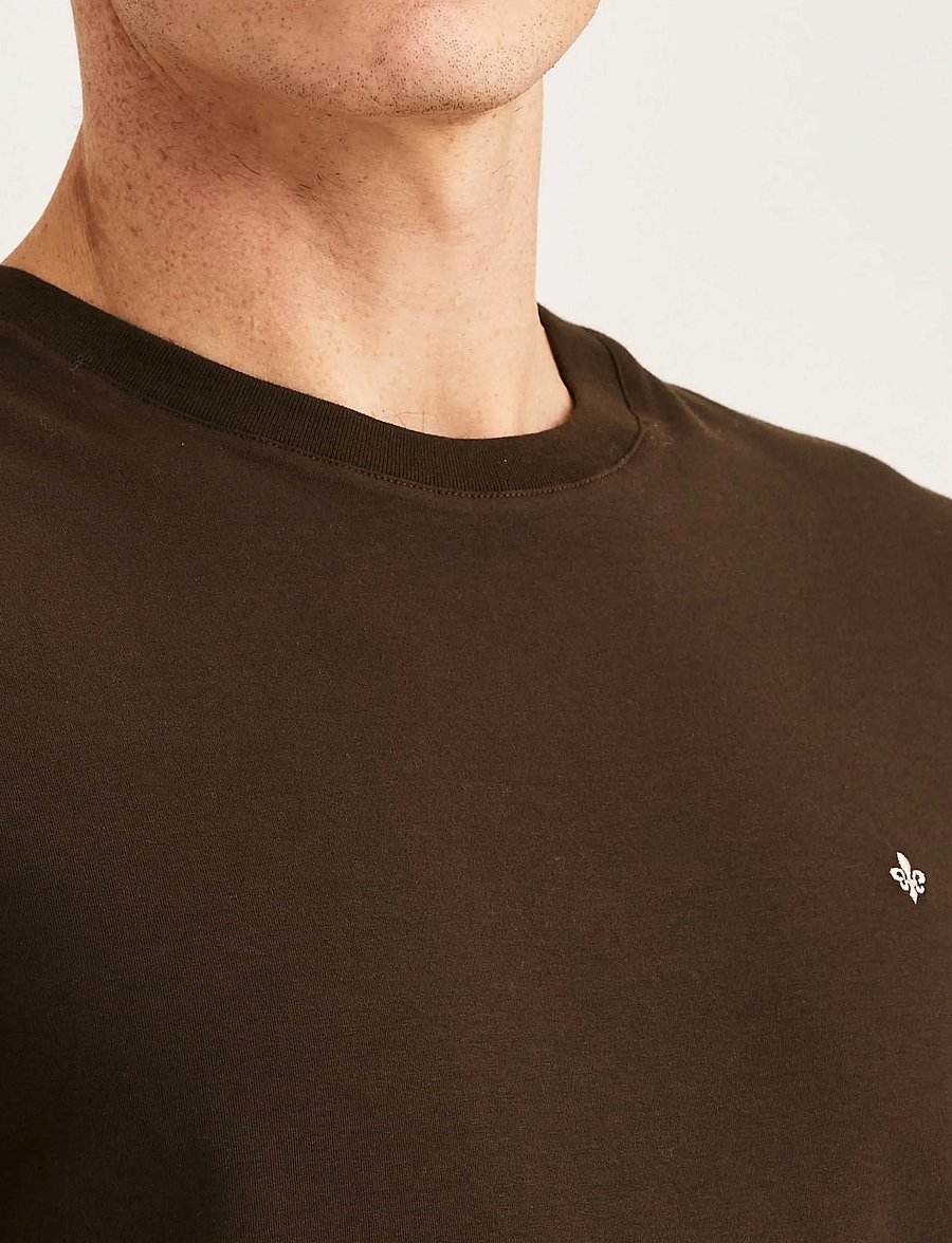 Morris - James Tee - short-sleeved t-shirts - dark brown - 5